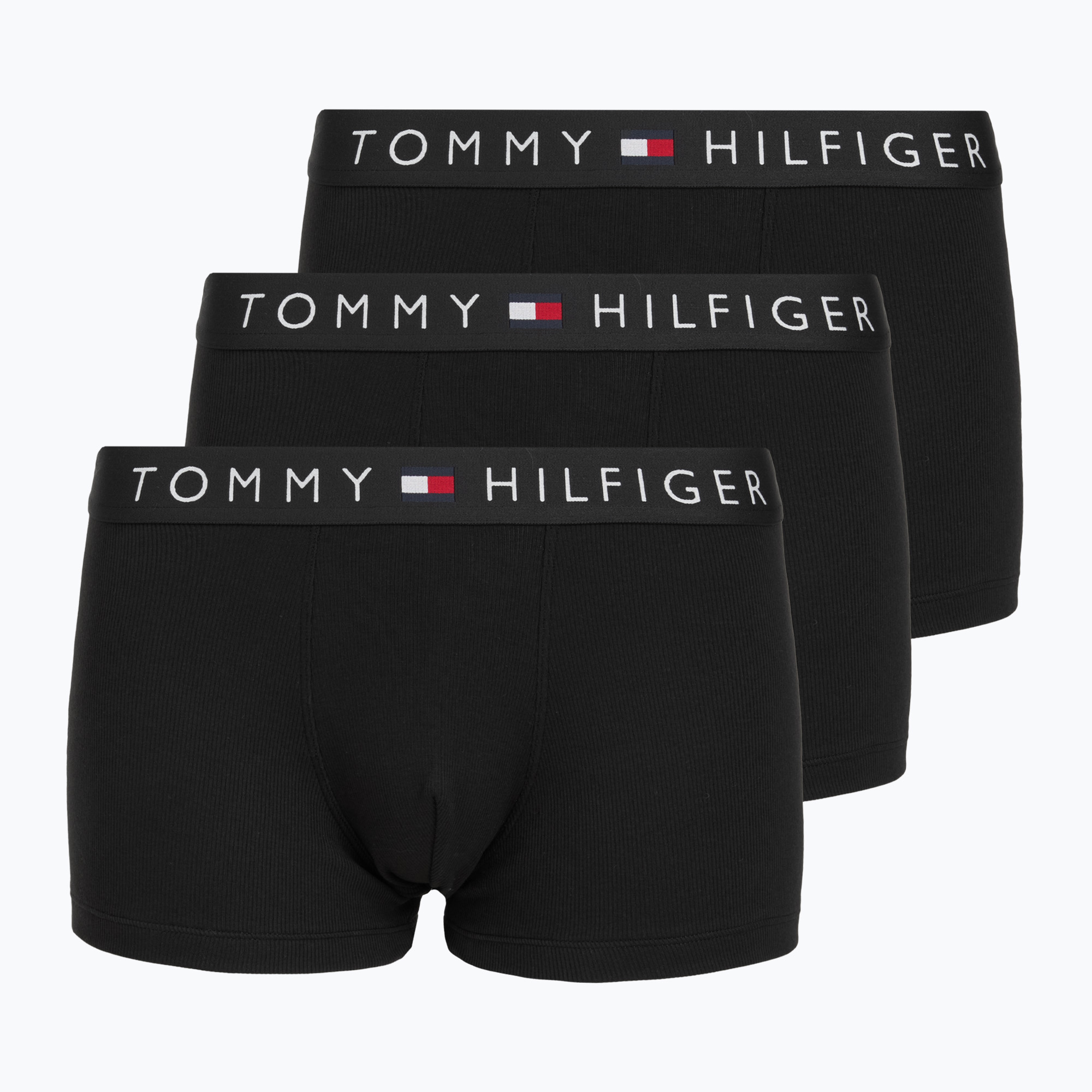 Боксерки Tommy Hilfiger Rib Trunk 3 чифта black/black/black