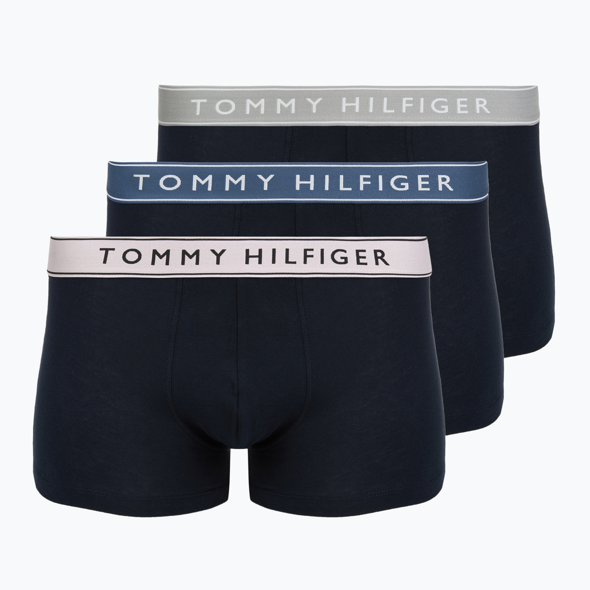 Боксерки Tommy Hilfiger Trunk WB 3 pairs purple pink/antique silverer/aegean sea
