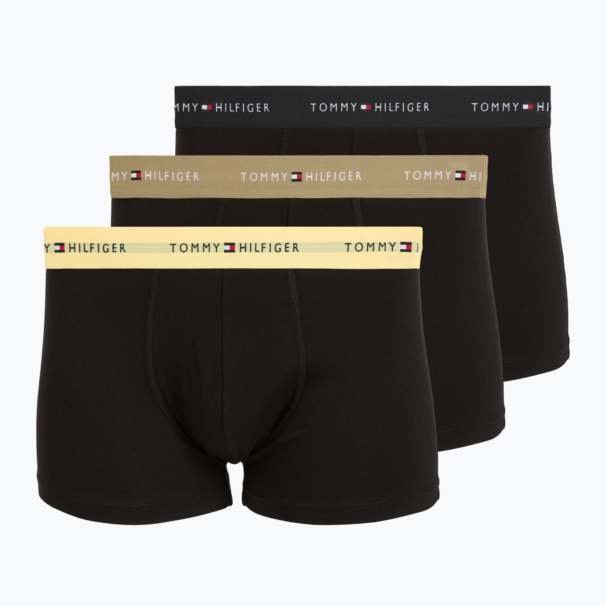 Boxeri pentru bărbați Tommy Hilfiger Trunk WB 3 pairs black/citronella/woodridge
