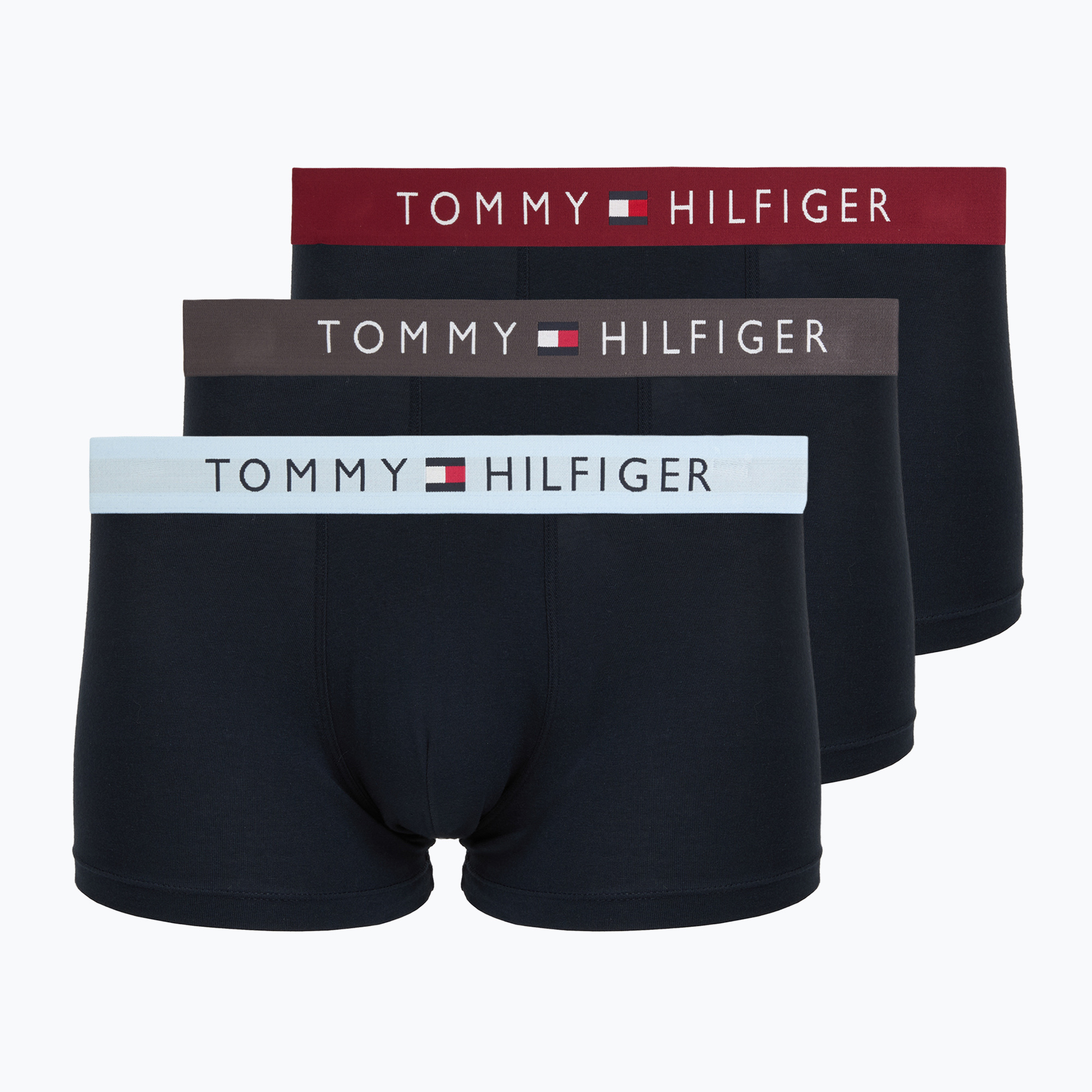 Bokserki męskie Tommy Hilfiger Trunk WB 3 pary dark ash/brzy blue/rouge