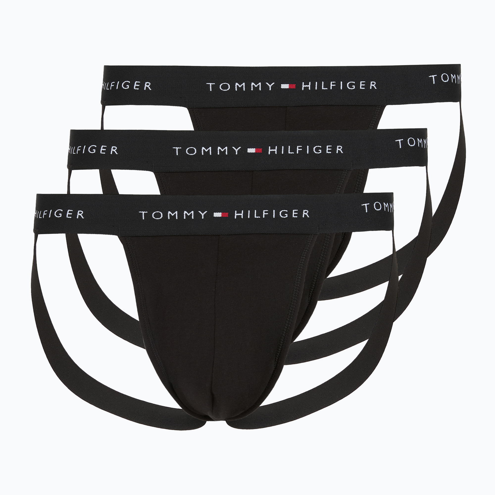 Pánske slipy Tommy Hilfiger Cotton Jockst 3 pack black/black/black