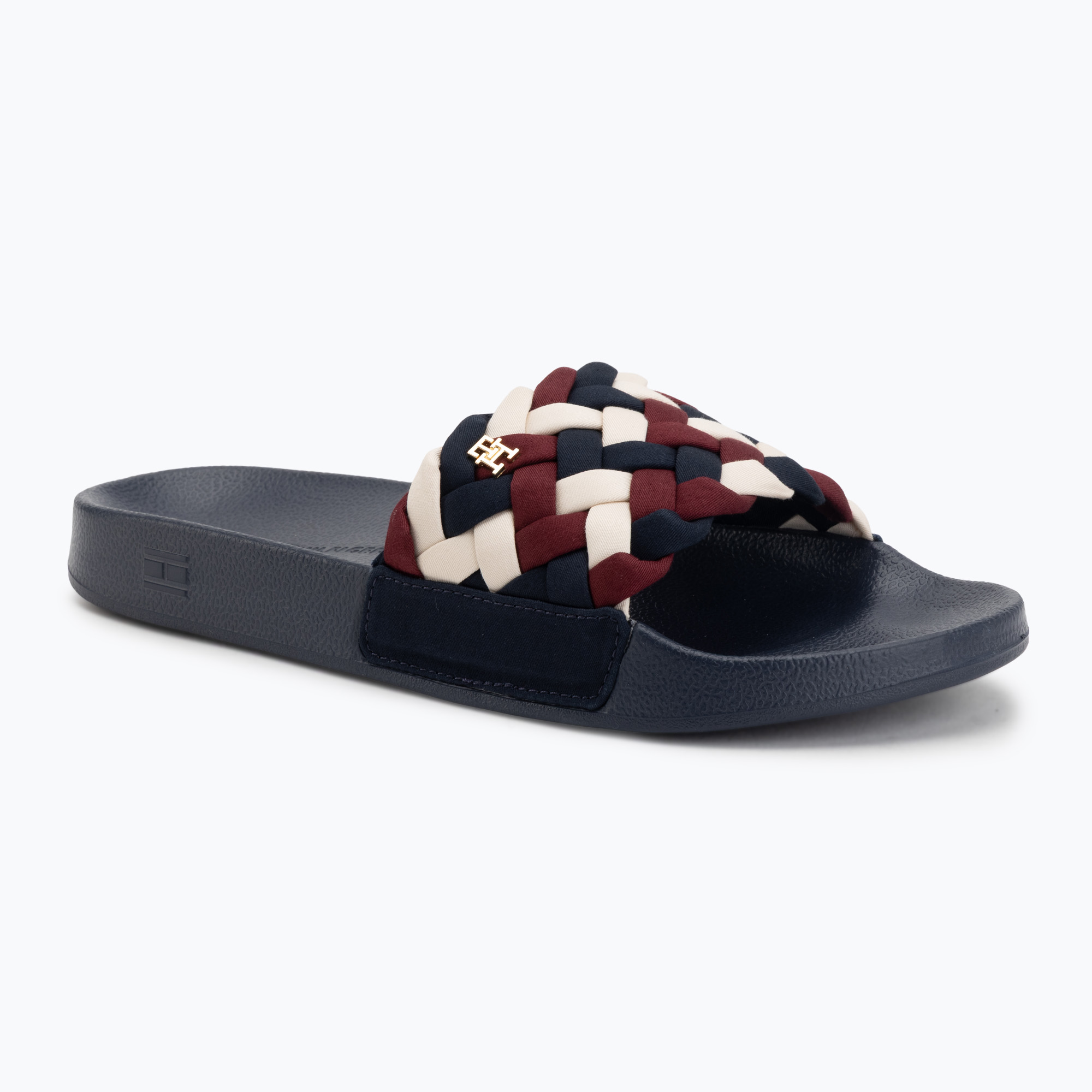 Klapki damskie Tommy Hilfiger Braided Pool rwb 