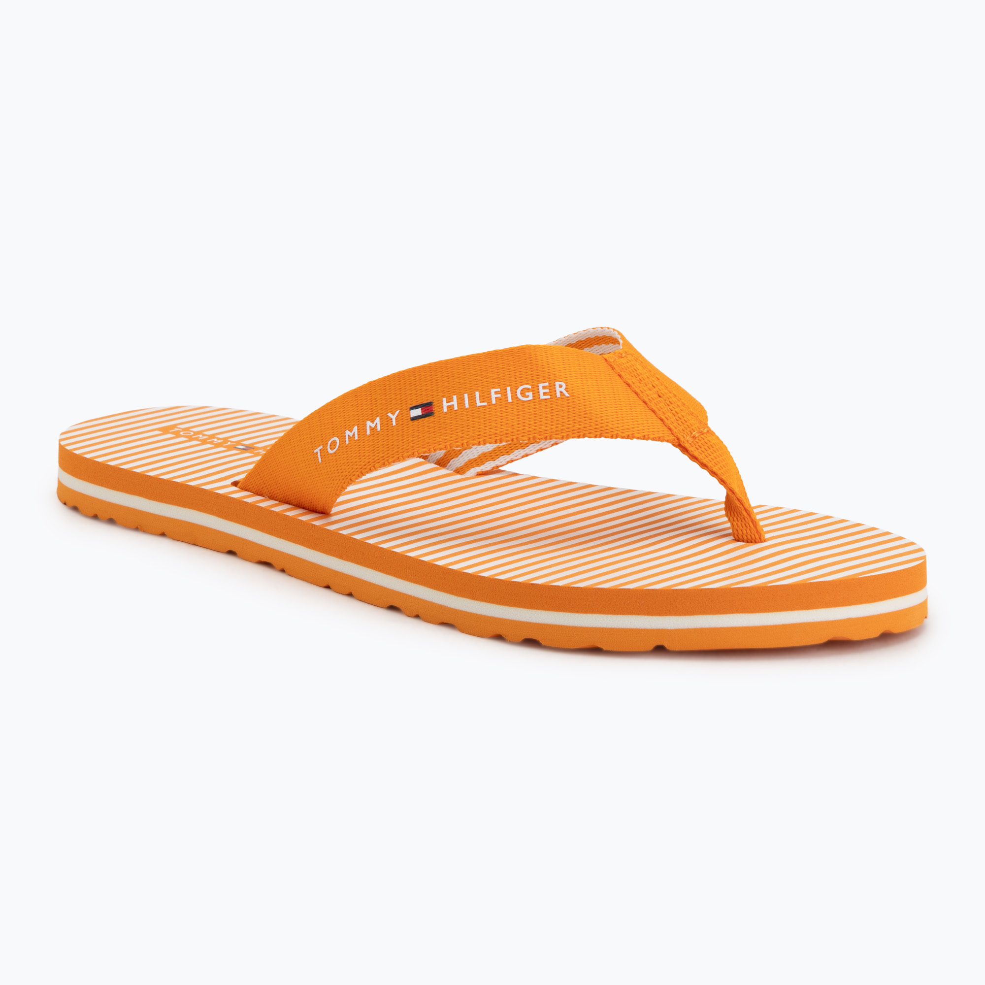 Дамски джапанки Tommy Hilfiger Ithaca Stripe Summer orange hype