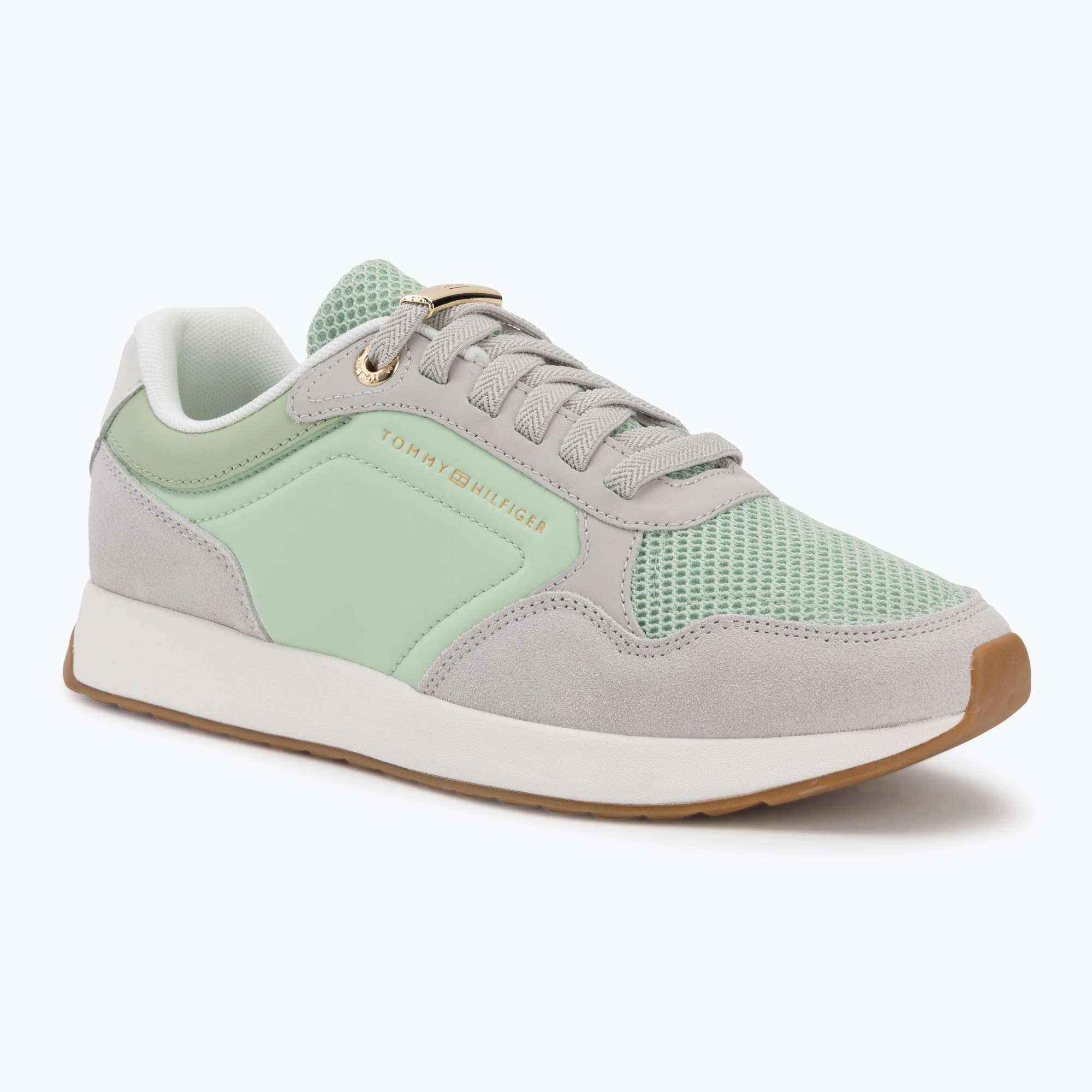 Buty damskie Tommy Hilfiger Chic Eva Runner Mesh gentle jade/grey whisper 