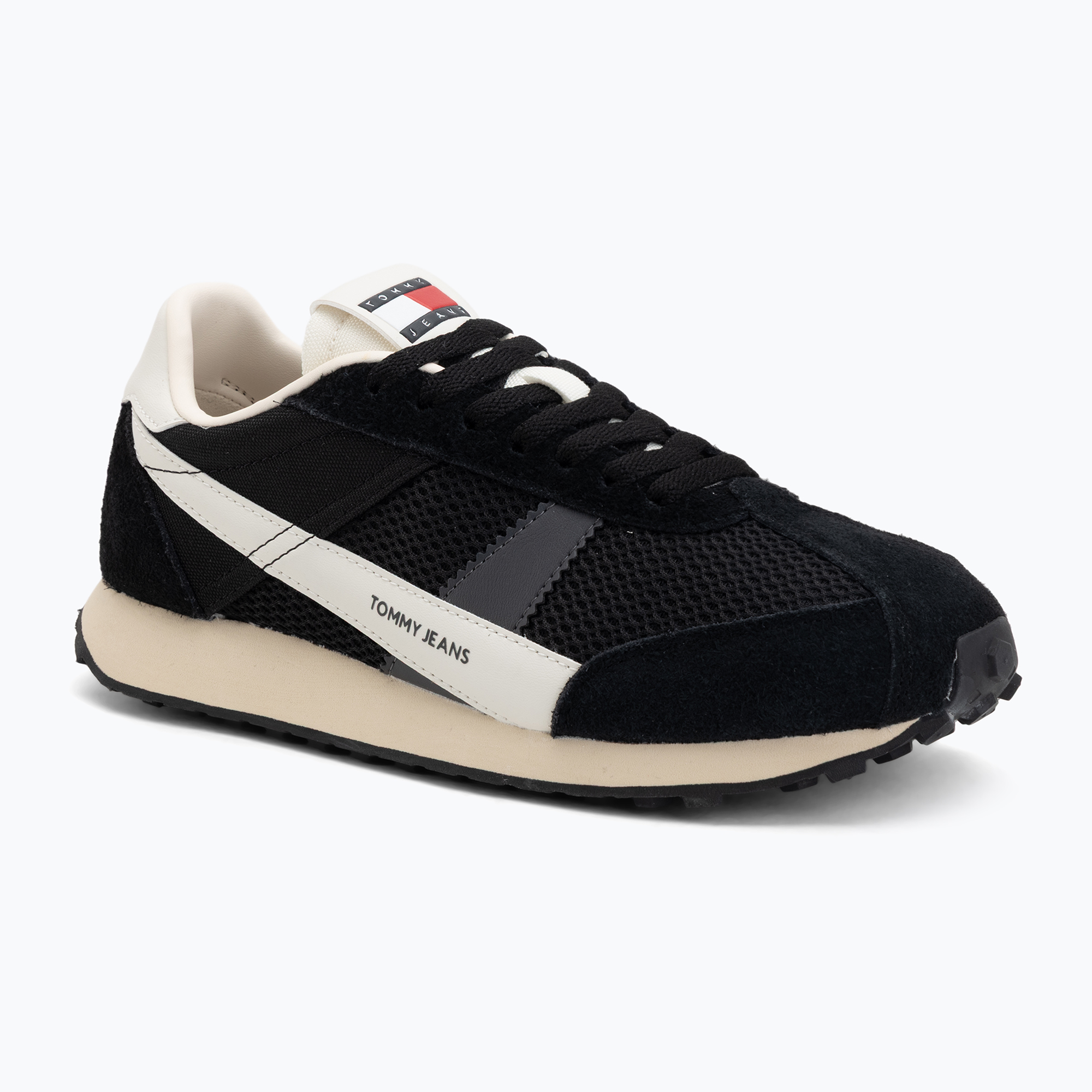 Buty damskie Tommy Jeans Retro Runner Archive black/ivory