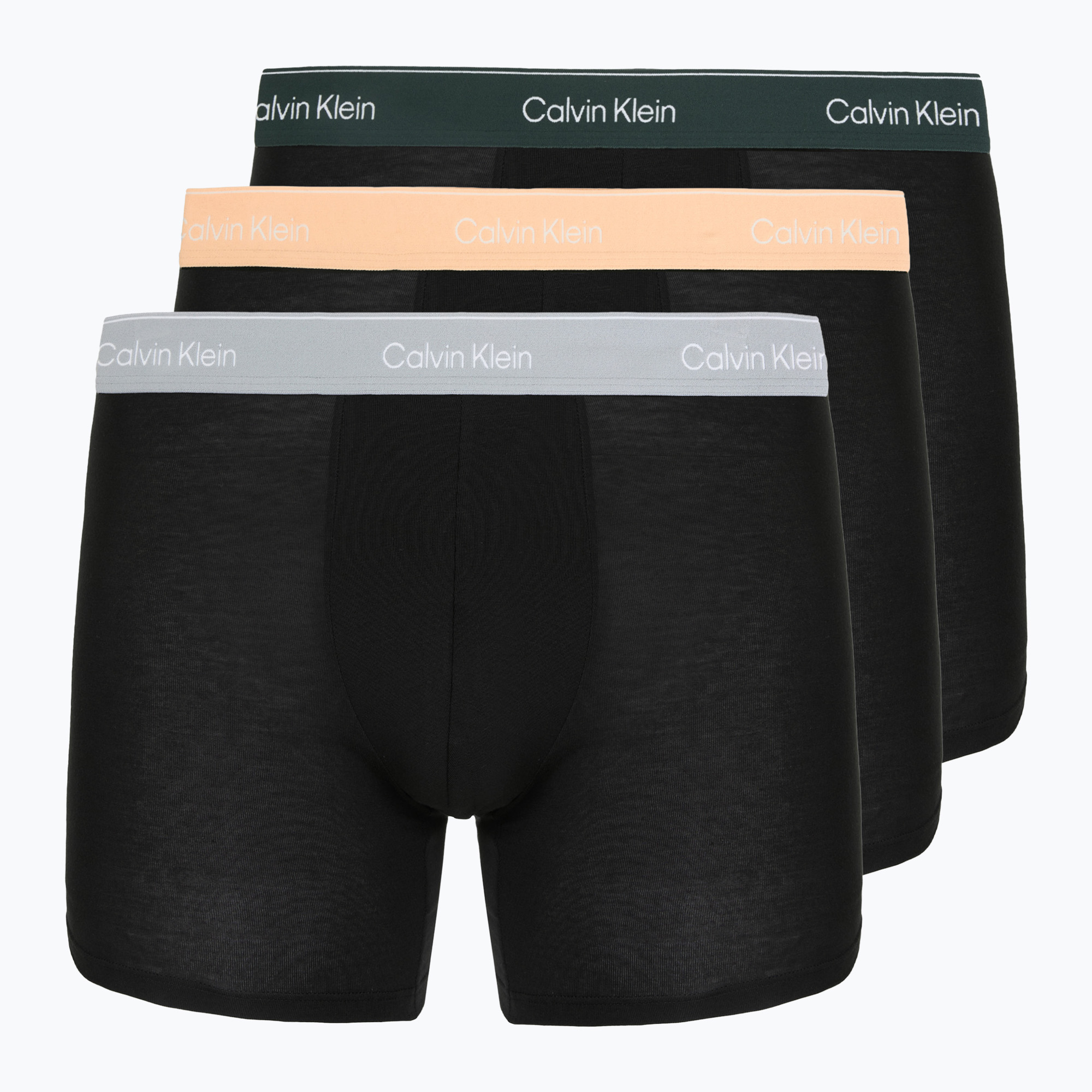 Boxerky Calvin Klein LV00NB4394 Brief 3 pairs black w/darkest spruce wb/black w