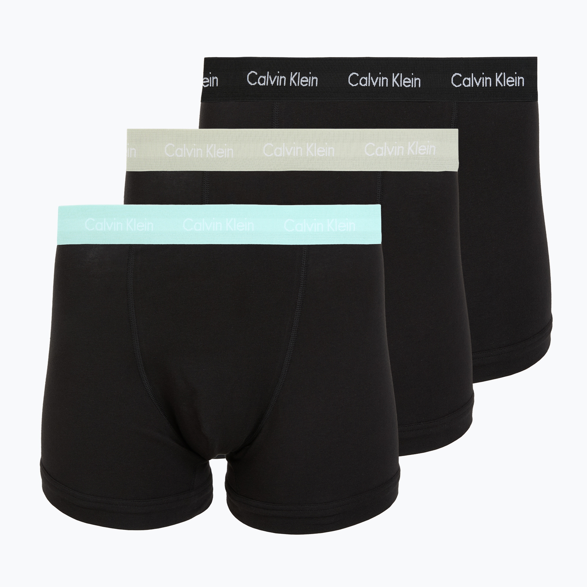 Мъжки боксерки Calvin Klein 0000U2662G Trunk 3 чифта black w plume wb/black w misty sag