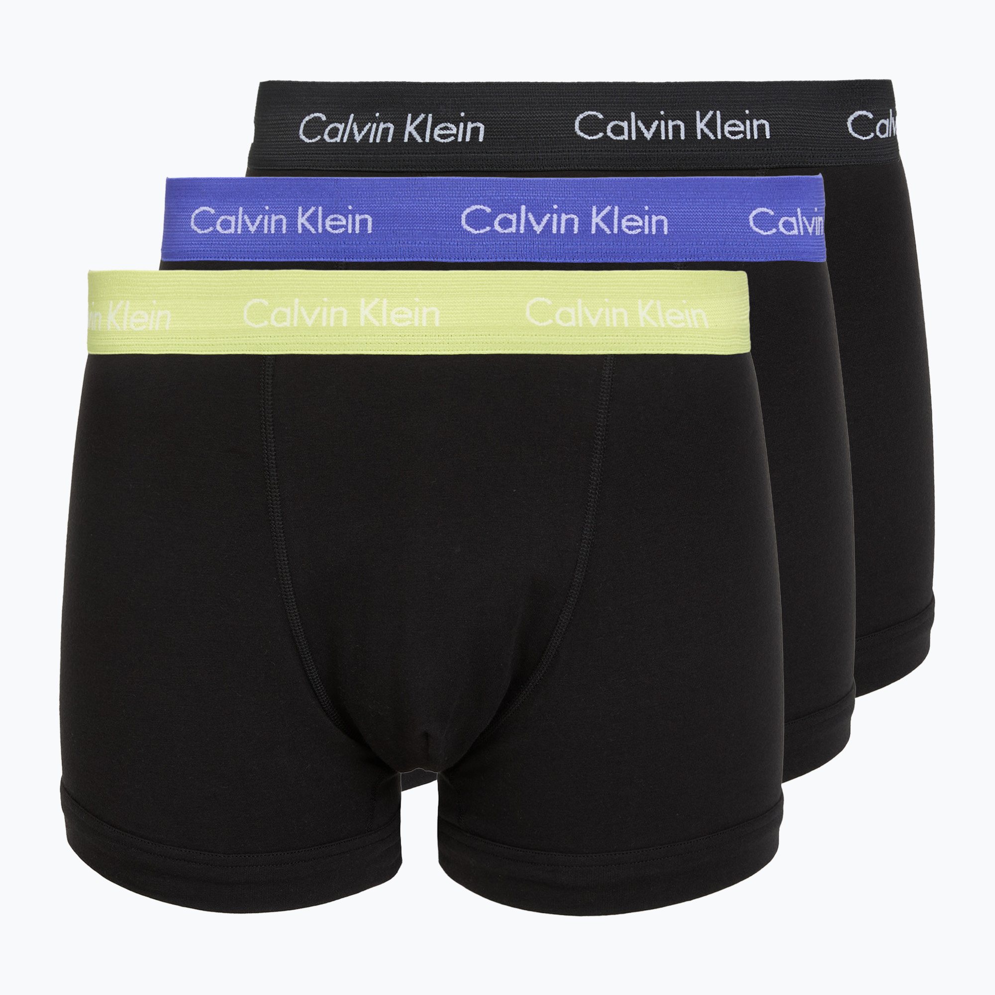 Bokserki męskie Calvin Klein 0000U2662G Trunk 3 pary black w green bloom wb/black w da 
