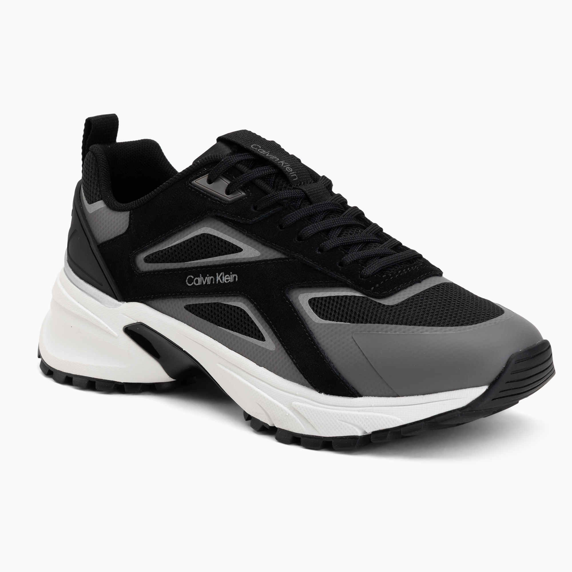 Buty męskie Calvin Klein HM0HM02220 Hike Runner Stripe Mix Nylon Suede black/granite road 