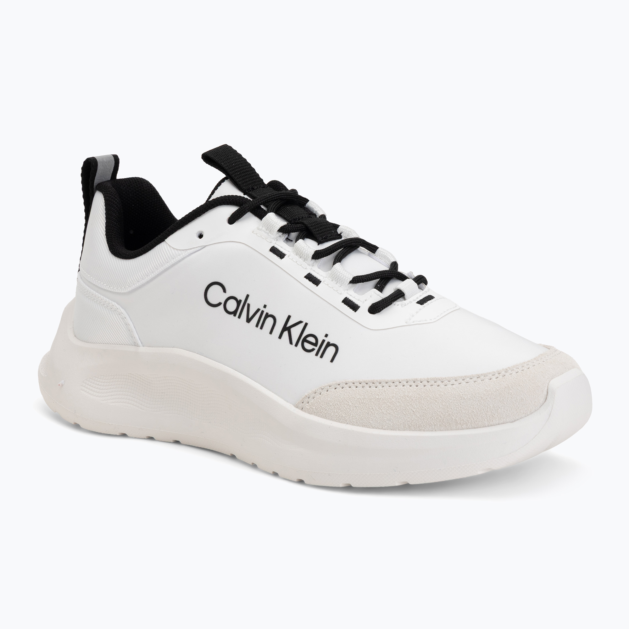 Buty damskie Calvin Klein HW0HW03293 Light Eva Run Essential LAC Nylon Suede bright white/black 