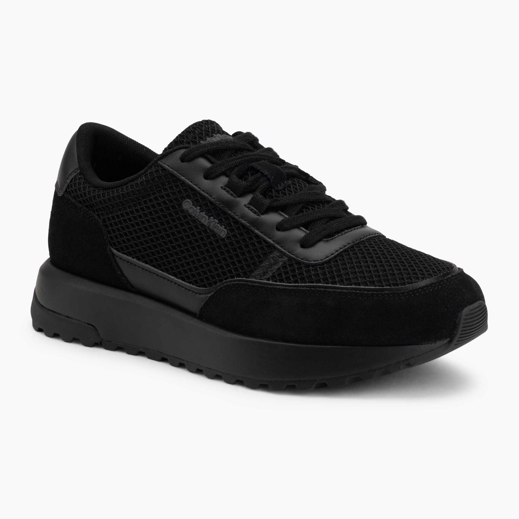 Buty męskie Calvin Klein HM0HM02215 City Runner Laceup Nylon Recycled Suede triple black 