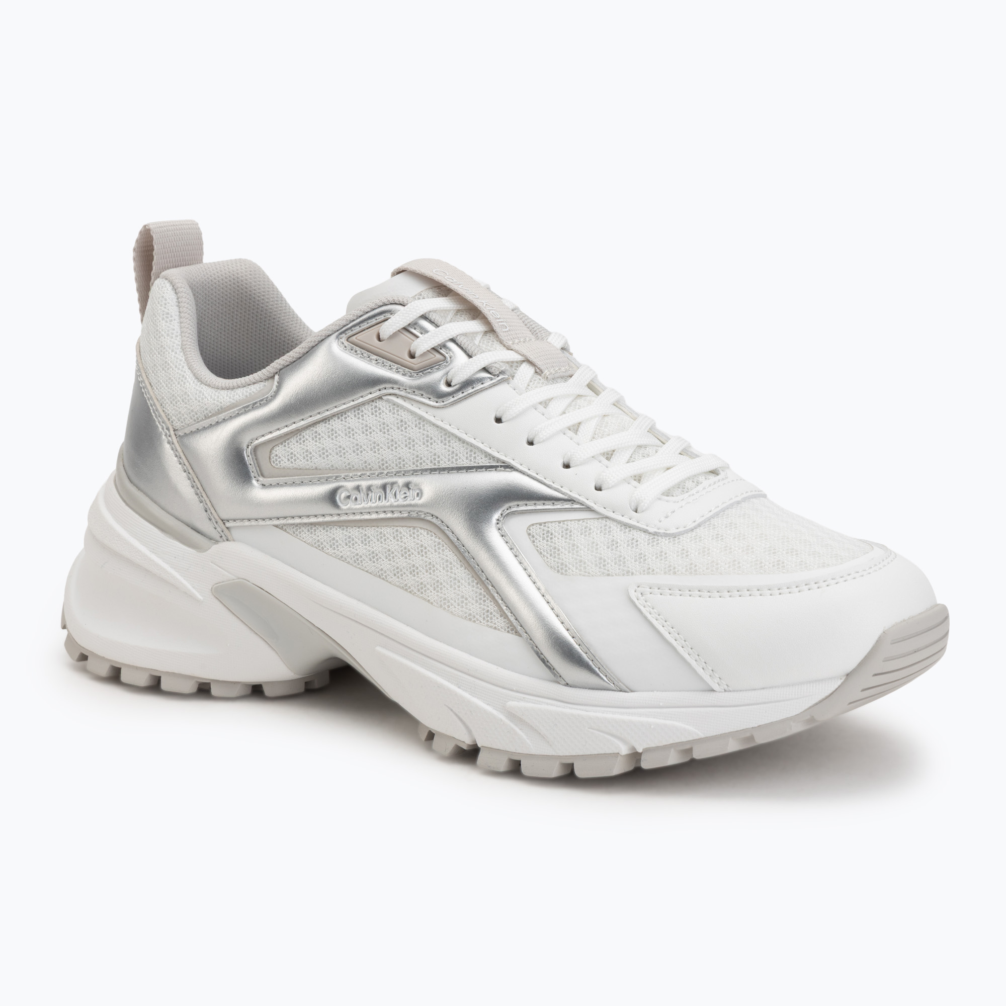 Buty męskie Calvin Klein HM0HM02341 Hike Runner Stripe Met Mix bright white/silver/light grey 