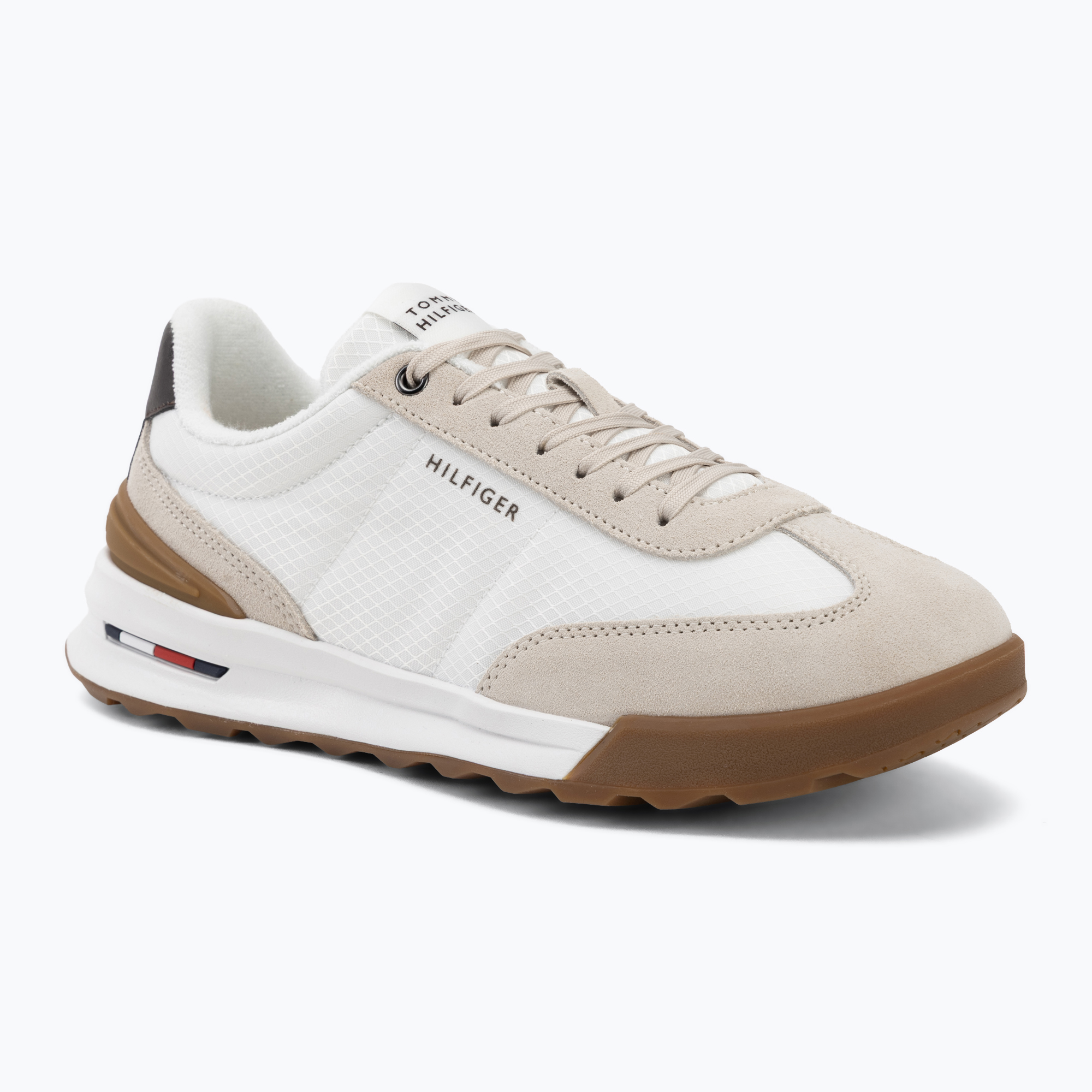Buty męskie Tommy Hilfiger Retro Runner Mesh Suede Mix classic stone