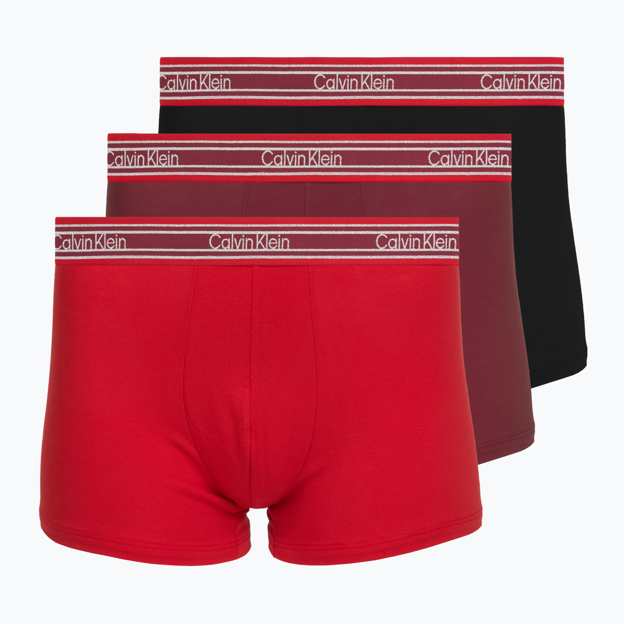 Мъжки боксерки Calvin Klein LV00NB4615 Trunk black/established red/goji berry