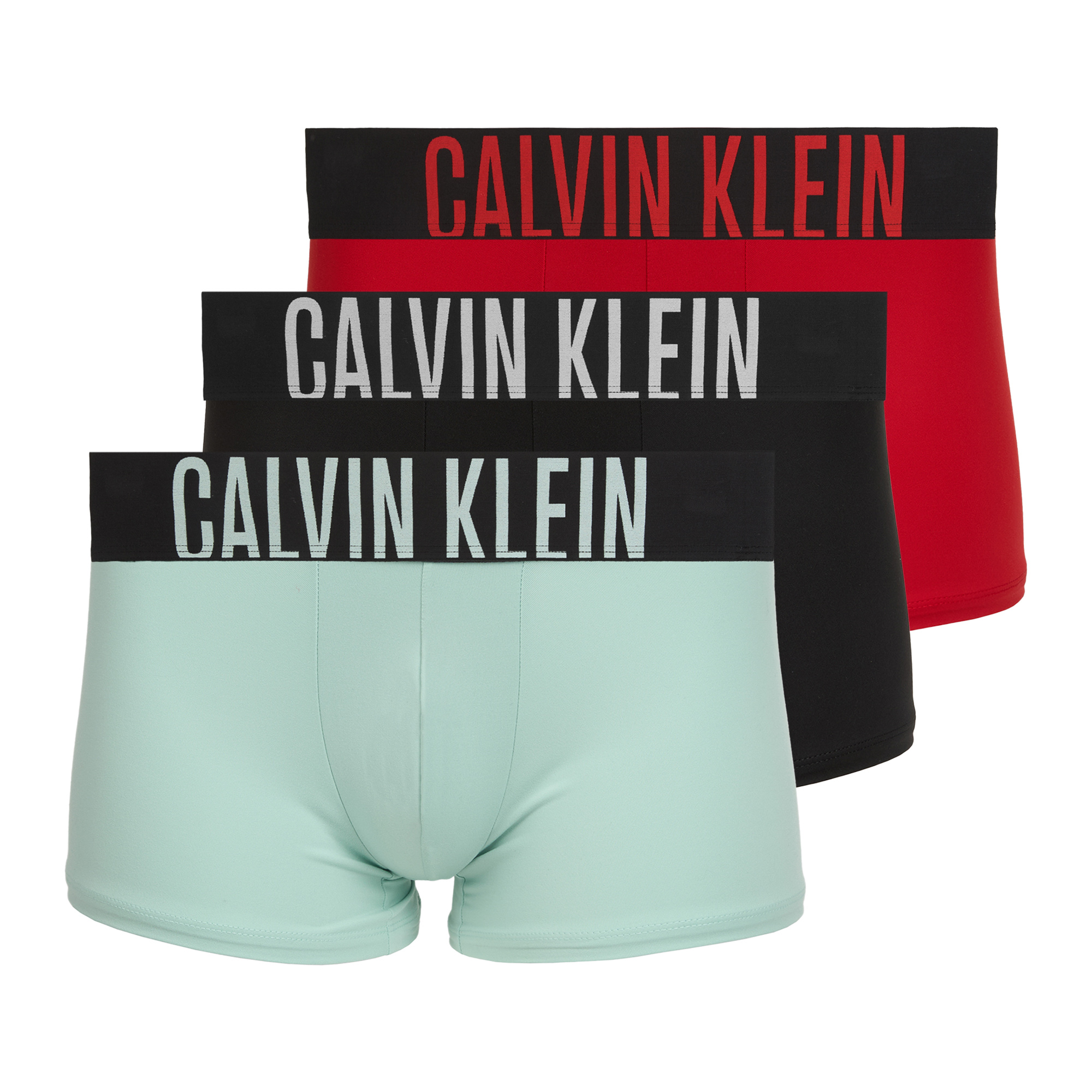 Мъжки боксерки Calvin Klein 000NB3775A Trunk black/goji berry/aqua blue