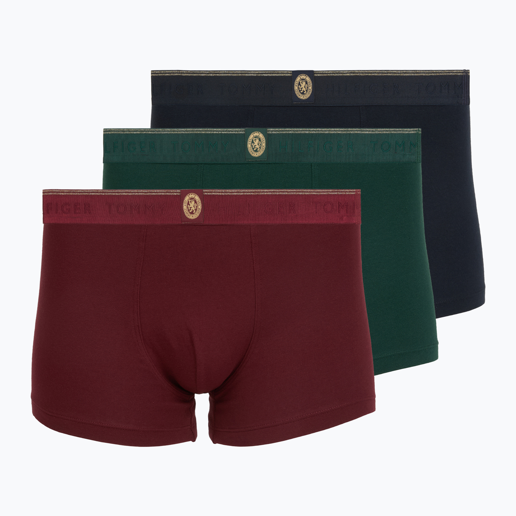 Мъжки боксерки Tommy Hilfiger Trunk 3 pack navy blue/nocturnal green/burgundy