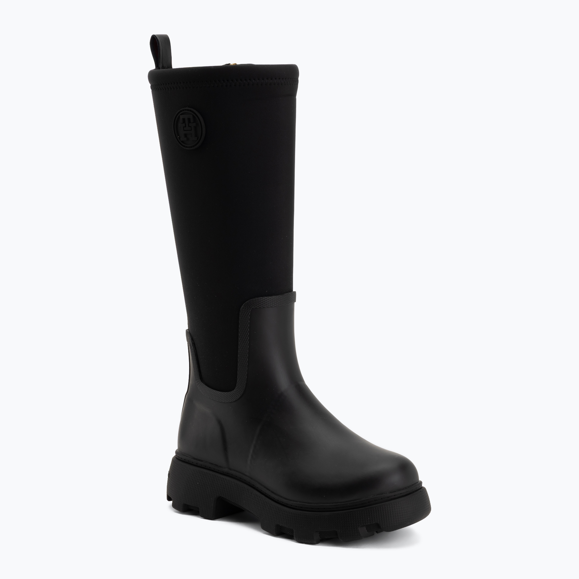 Дамски гумени ботуши Tommy Hilfiger Stamp Warm Knee black