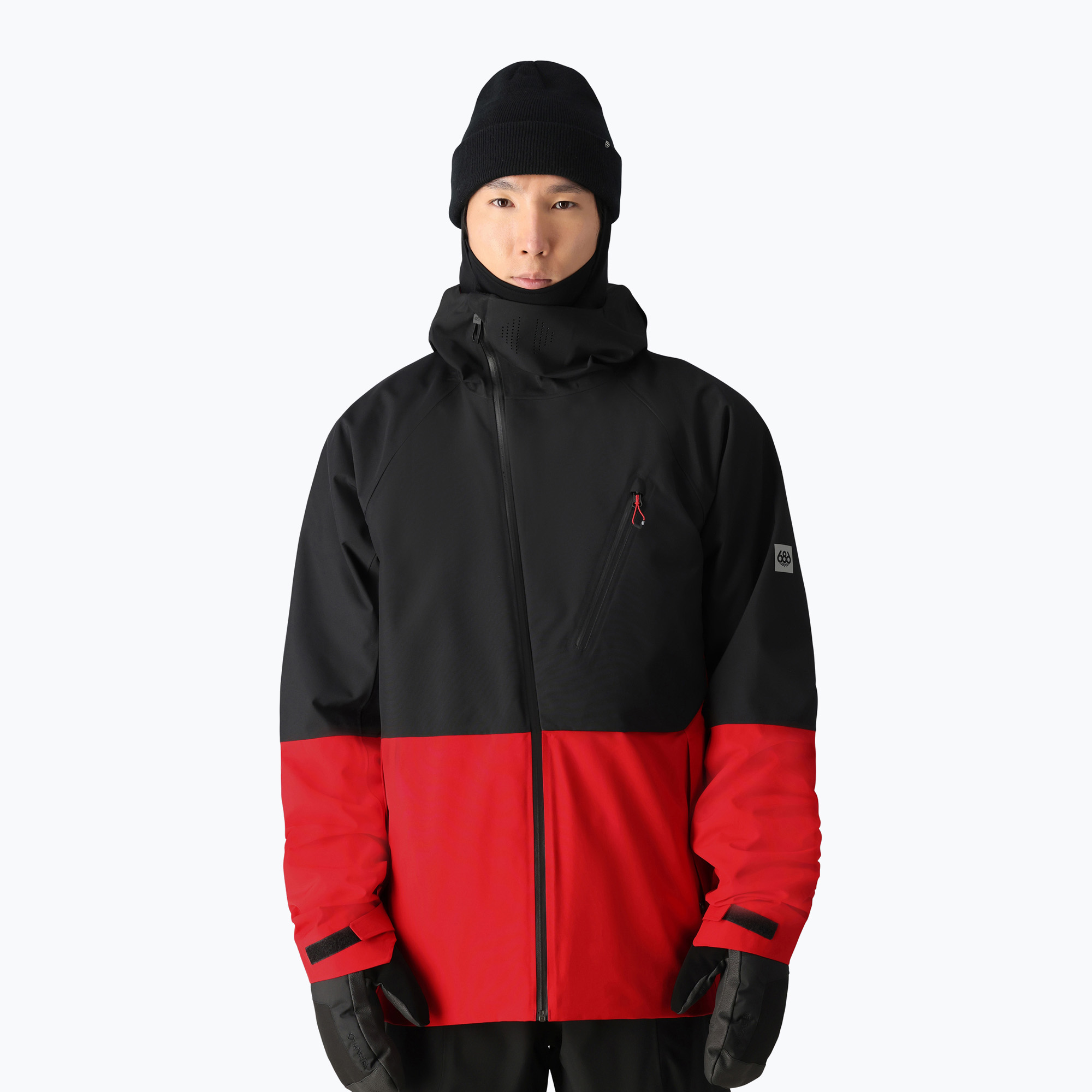 Giacca da snowboard 686 Hydra Thermagraph da uomo, colorblock rosso vero (L) (Hydra Thermagraph M2W110-TRCB)