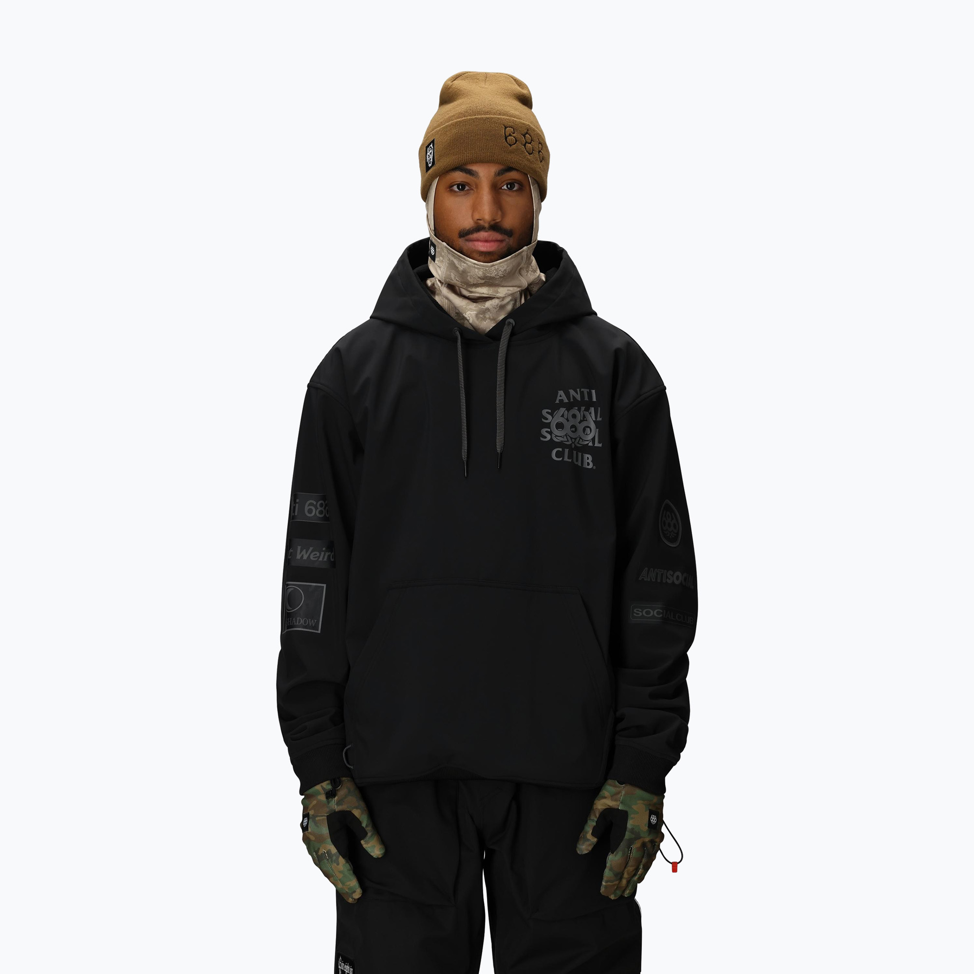 Мъжки суитшърт за сноуборд 686 x ASSC F1 Waterproof Team Hoody assc black