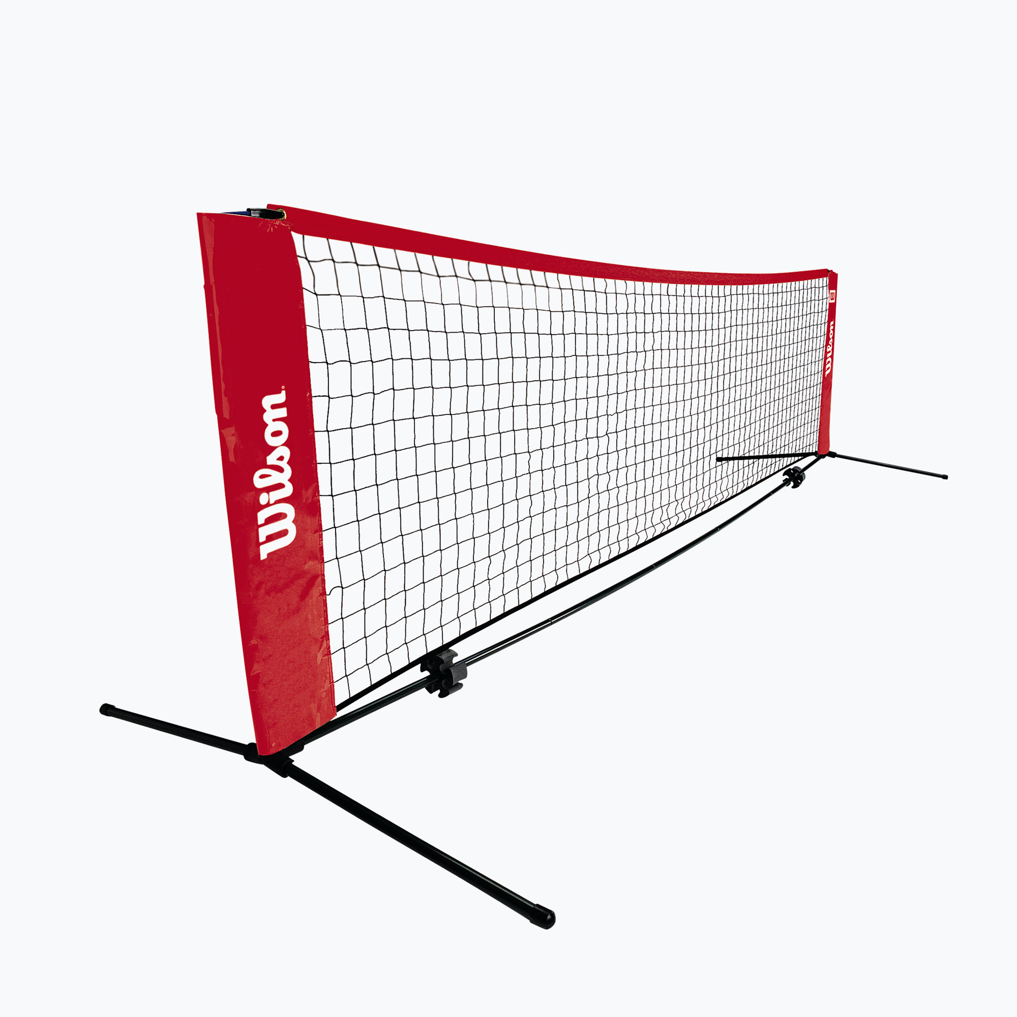 Siatka do tenisa ziemnego/badmintona Wilson Starter Ez Tennis Net 6.1 m black/red
