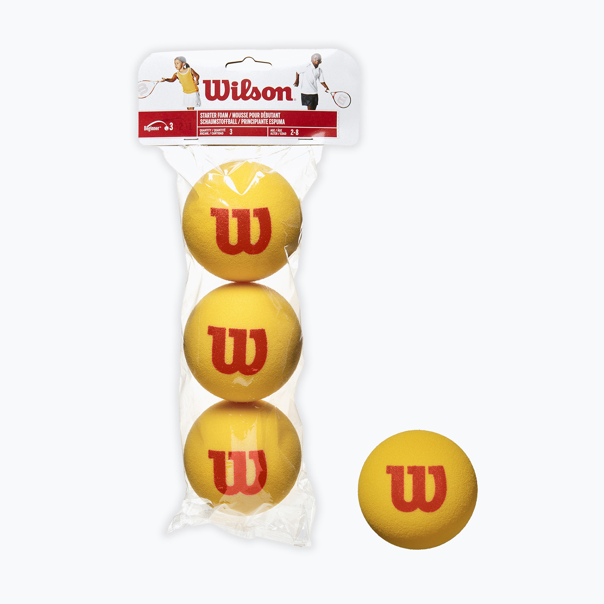 Детски топки за тенис Wilson Starter Tour Foam Tball 3 бр. жълти WRZ258900