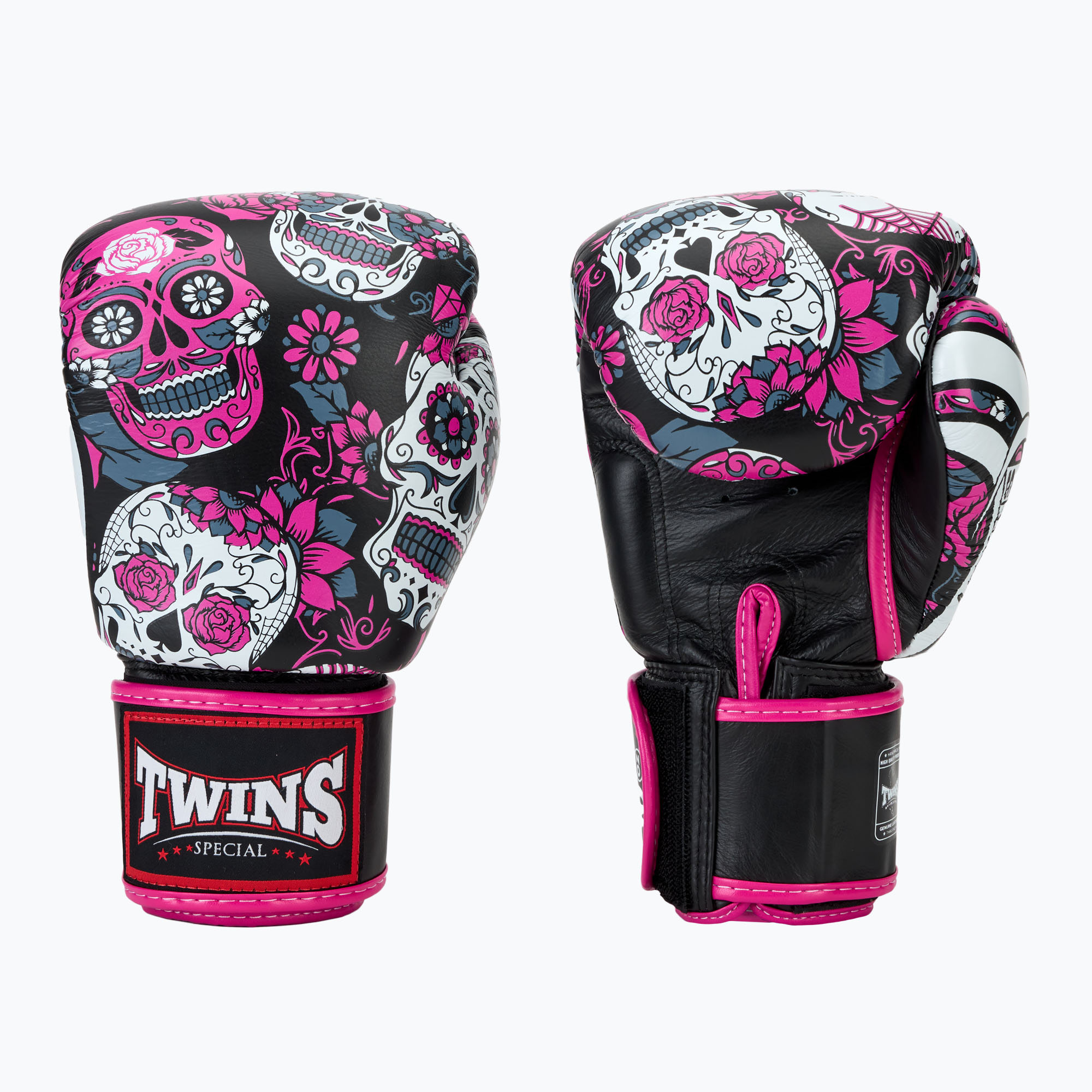 Rękawice bokserskie Twins Special Fancy FBGVL3-53 Skull pink/black 