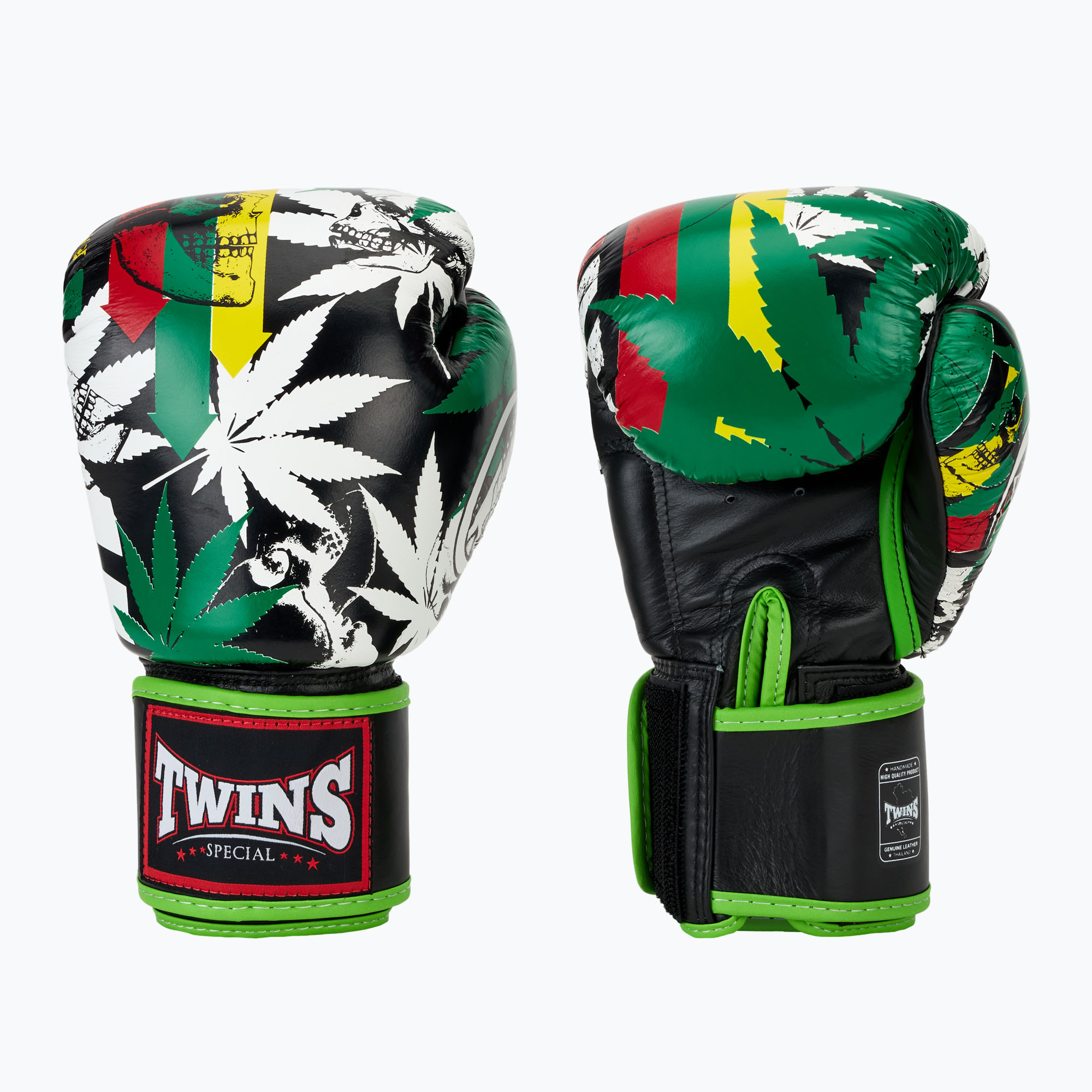 Rękawice bokserskie Twins Special Fancy FBGVL3-54 Grass green/black 