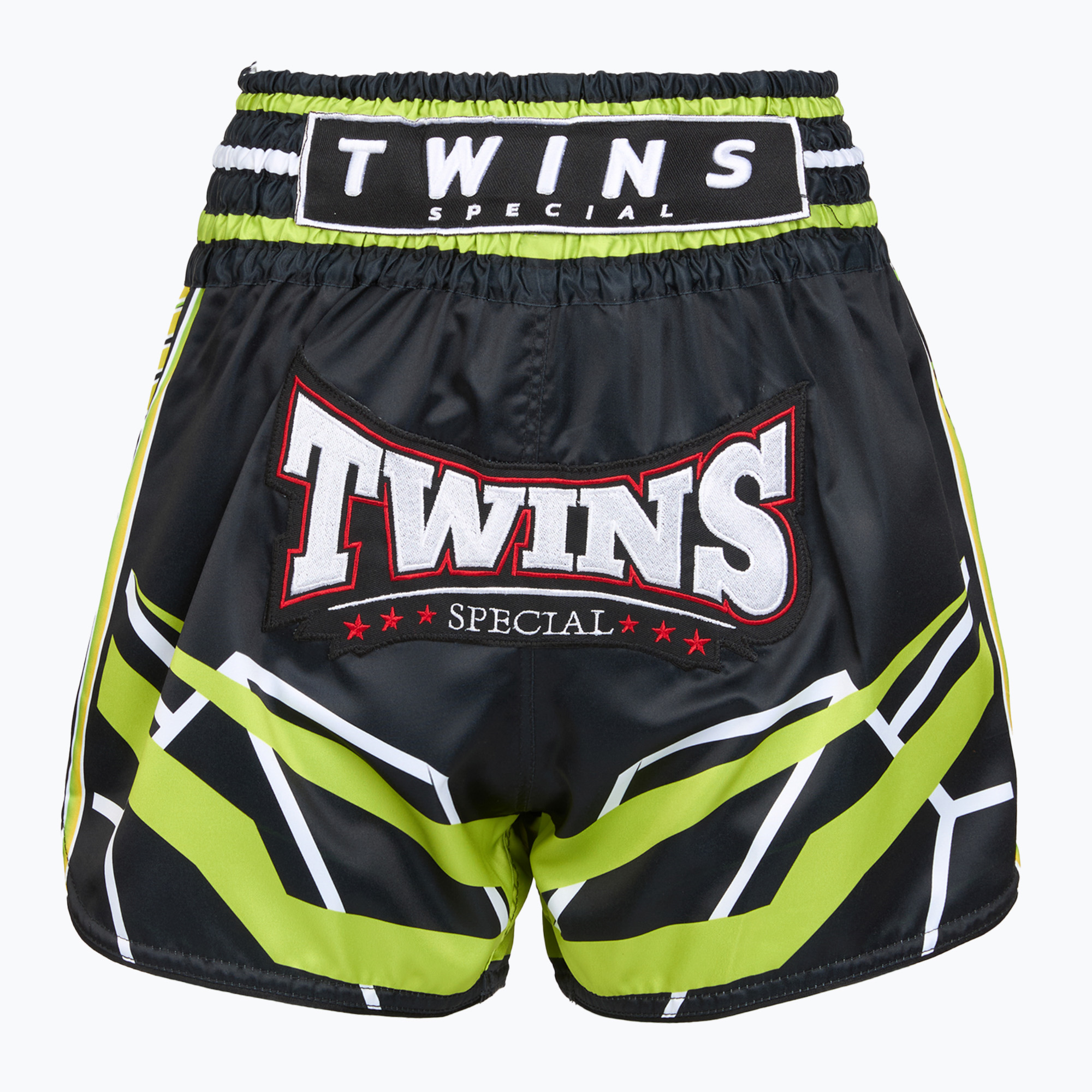 Pantaloni scurți de antrenament Twins Special Muay Thai Twins Racing black/yellow/white/red
