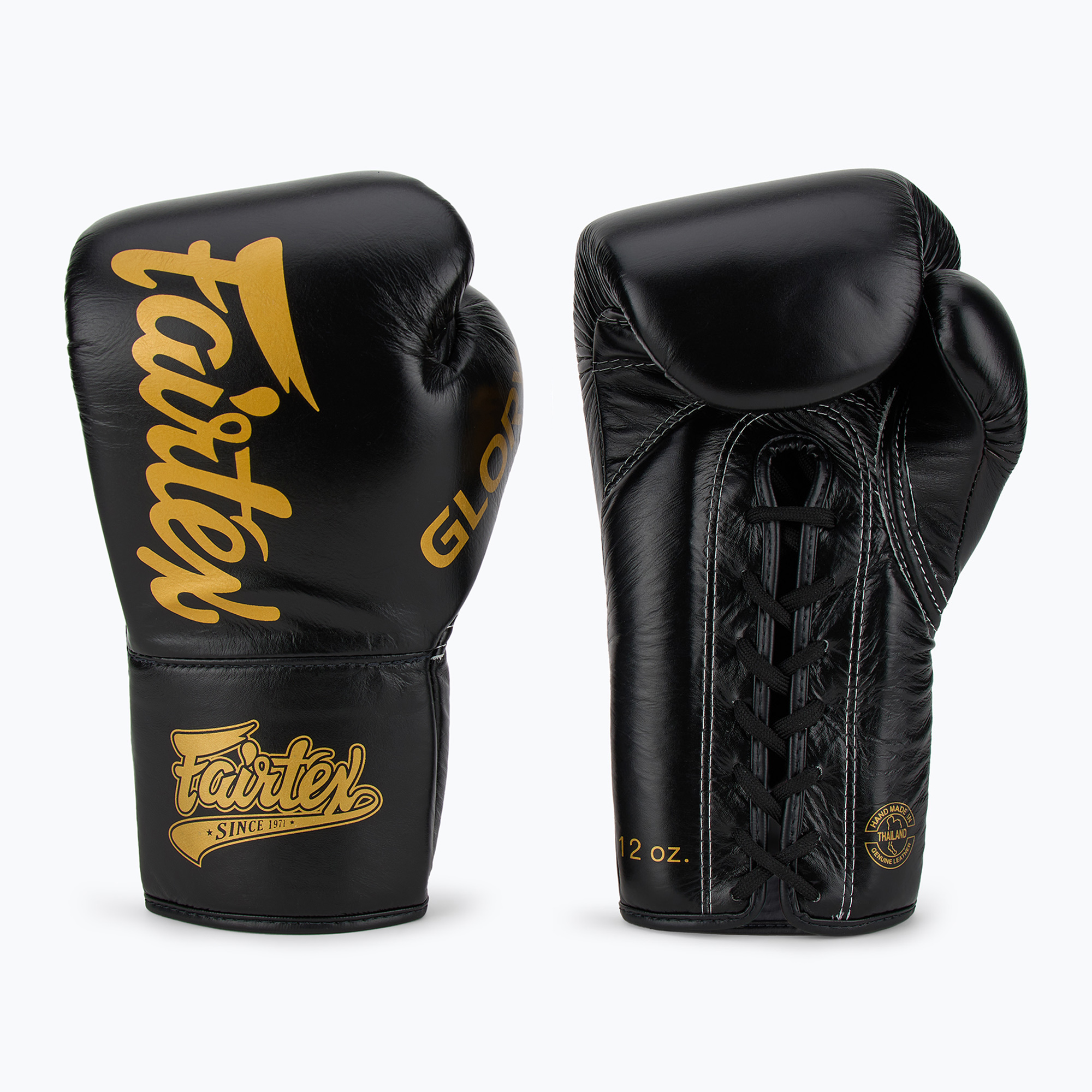 Rękawice bokserskie Fairtex Glory Competition Lace Up black 