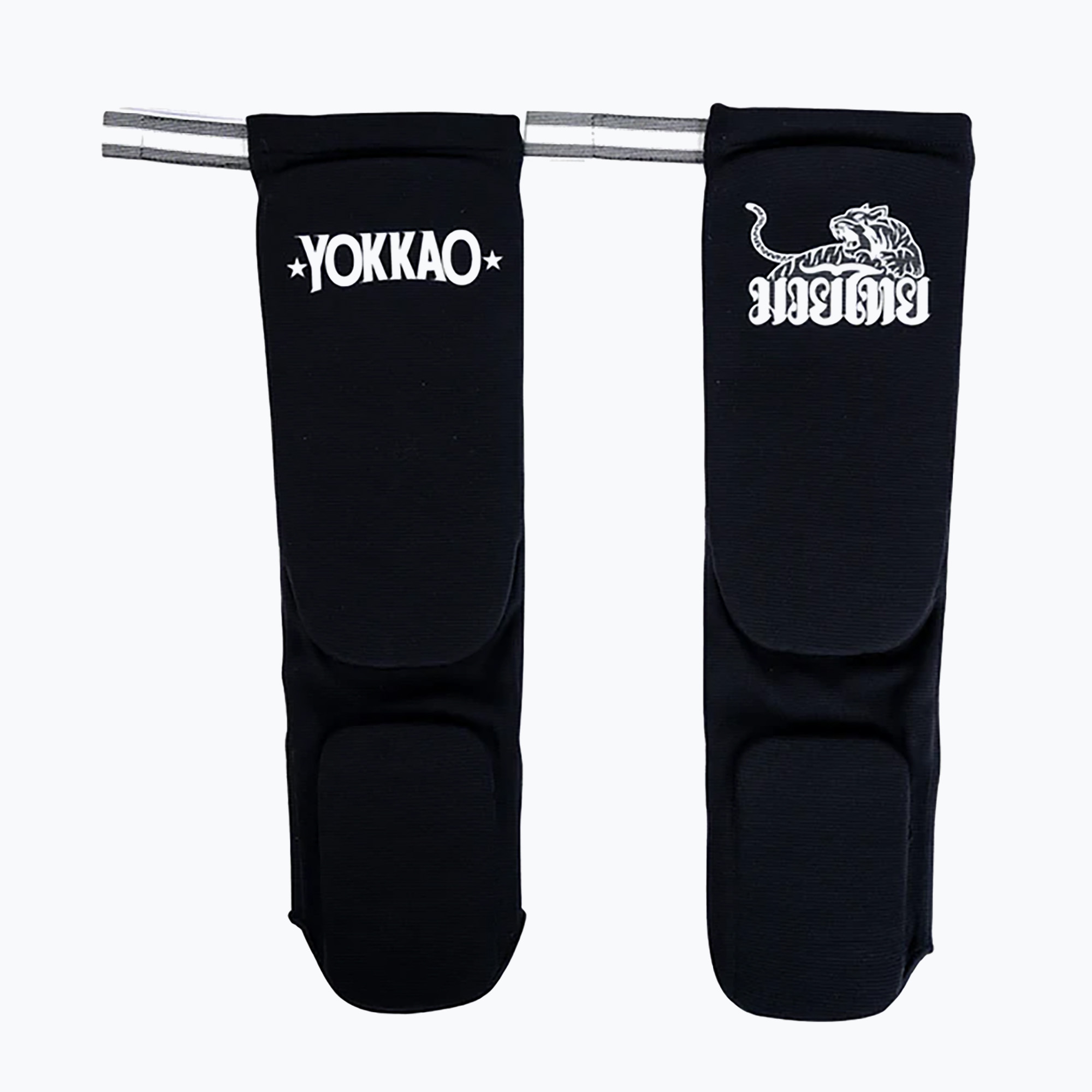 YOKKAO Muay Thai Boxing tibia protectors black cotton