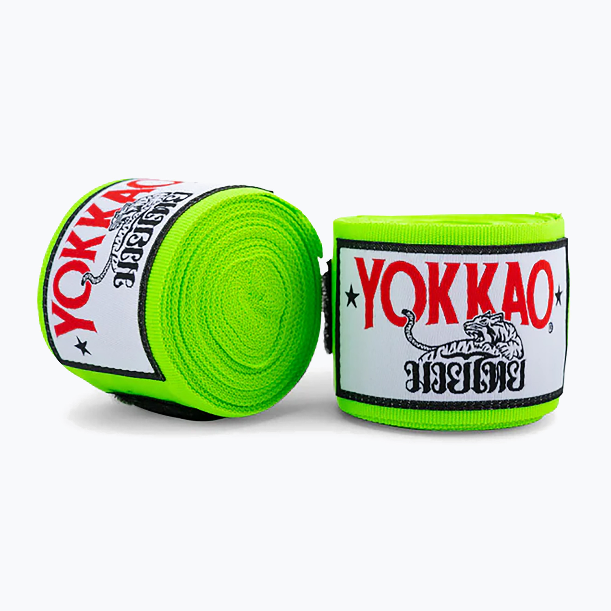 Боксови бандажи за ръце YOKKAO Premium 400 cm neon green