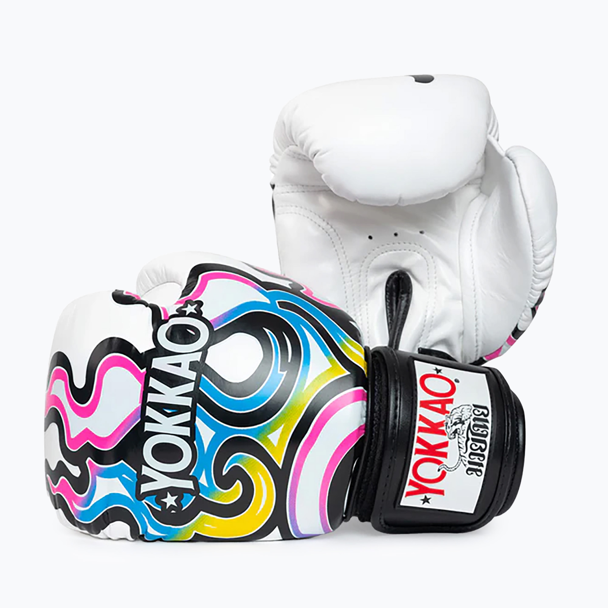 Rękawice bokserskie męskie YOKKAO Flames white 