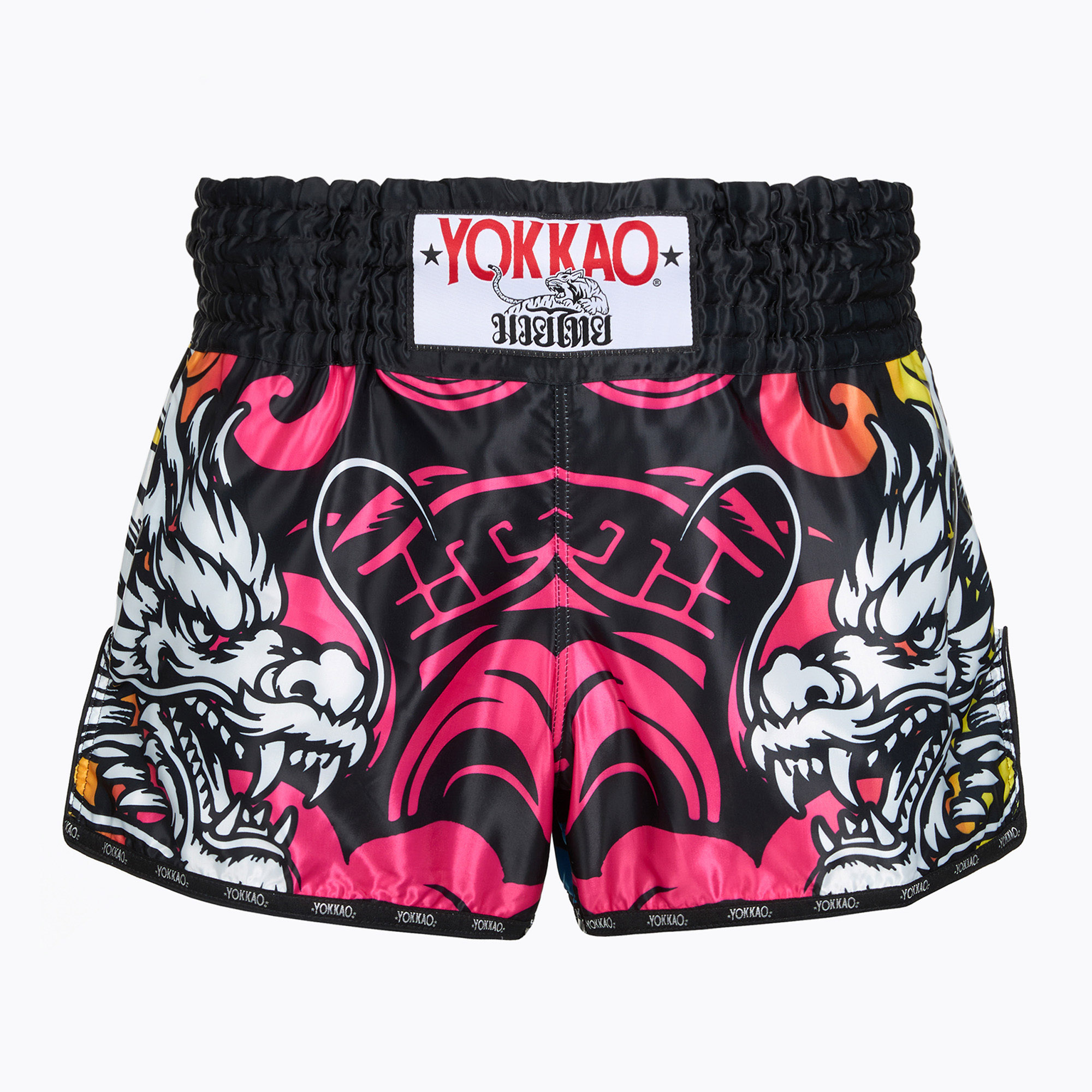 Spodenki treningowe męskie YOKKAO Dragon Muay Thai pink/blue 