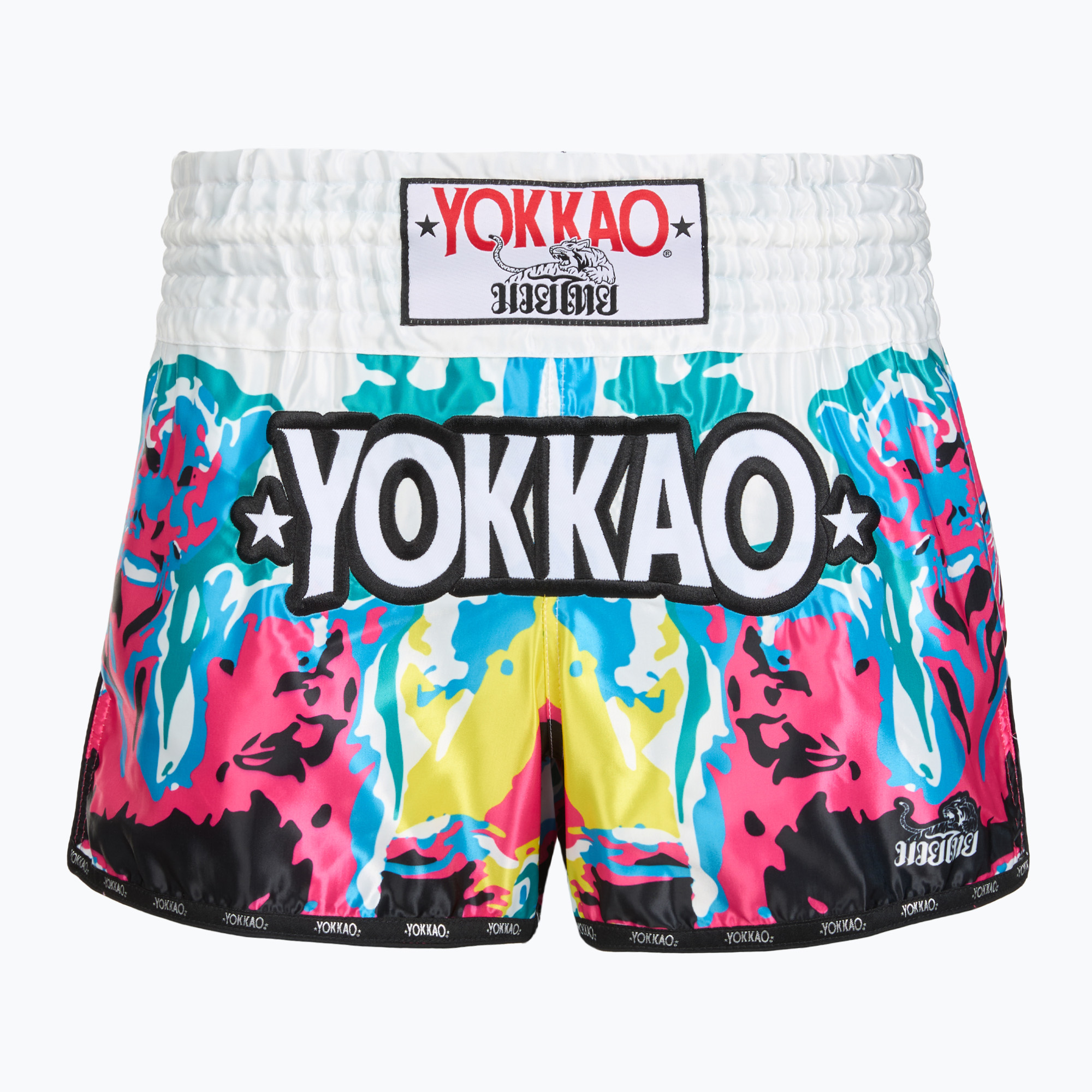 Мъжки шорти за тренировка YOKKAO Tiger Family Muay Thai white