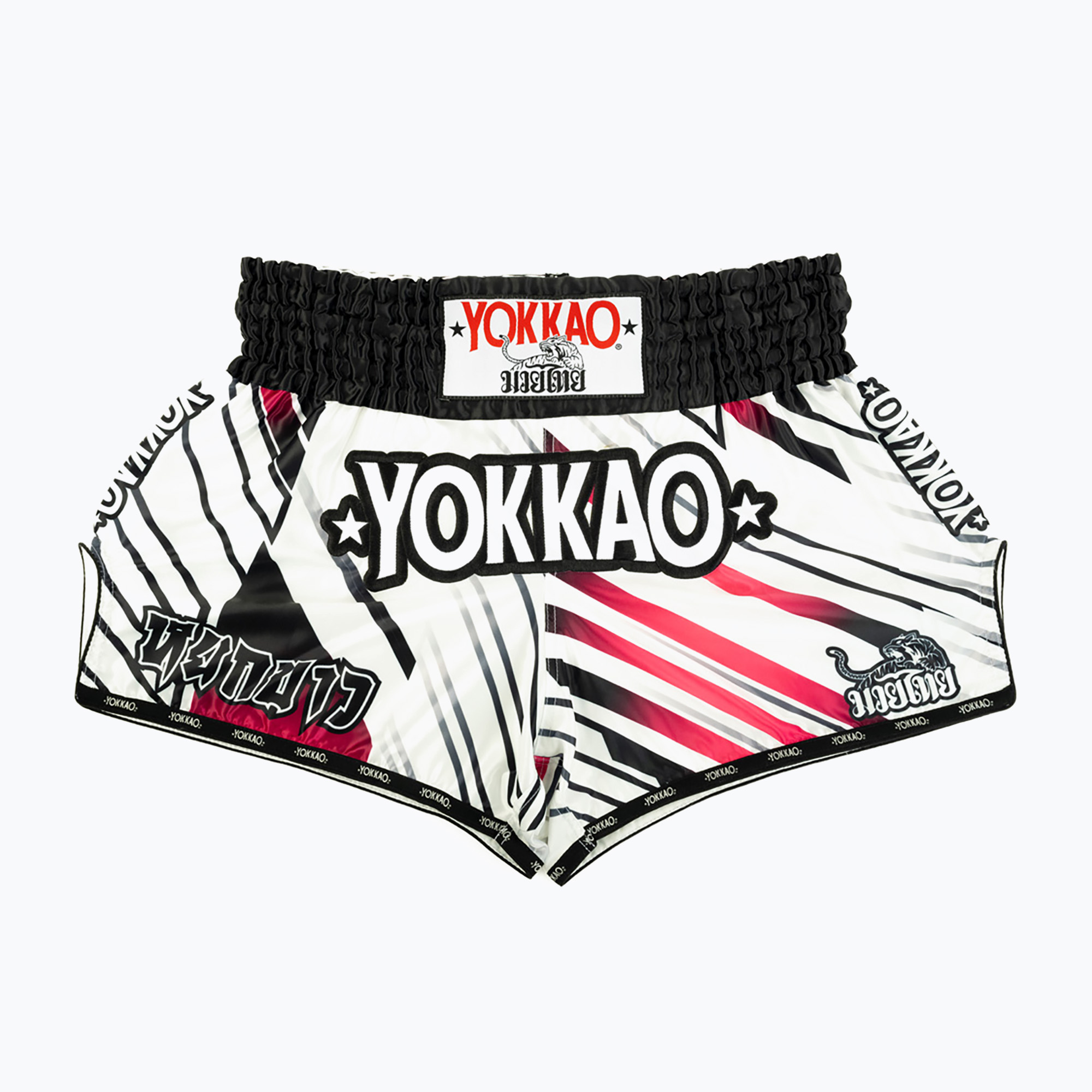 Мъжки тренировъчни шорти YOKKAO Power Muay Thai white