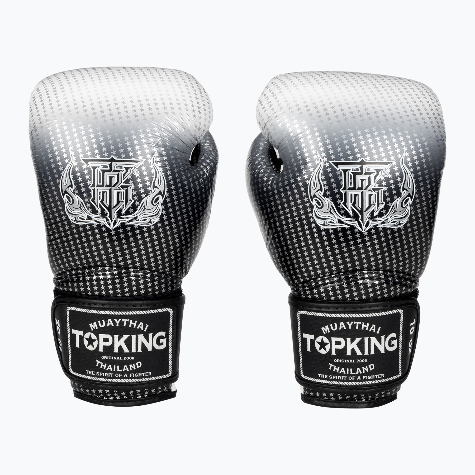 Rękawice bokserskie Top King Muay Thai Super Star Air silver 