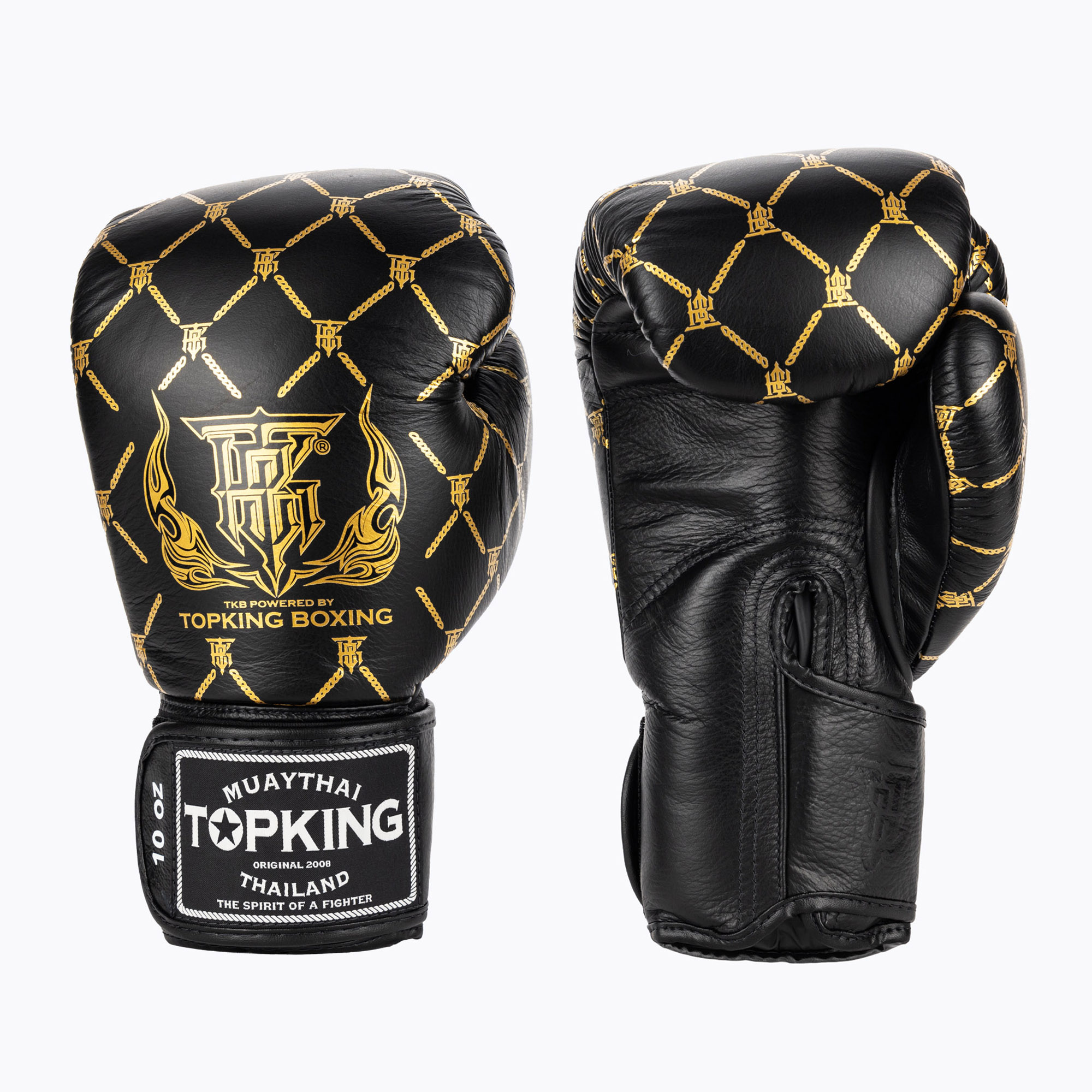 Rękawice bokserskie Top King Boxing Chain black/gold 