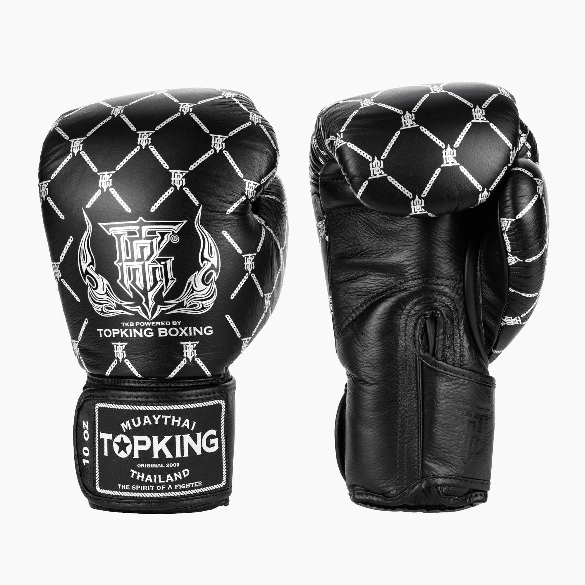 Rękawice bokserskie Top King Boxing Chain black/silver 