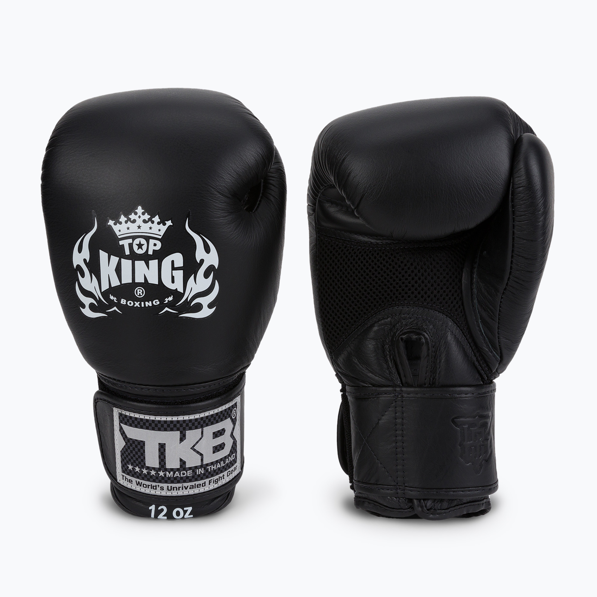 Top King Muay Thai Ultimate Air guantoni da boxe neri (10 oz) (Muay Thai Ultimate „Air” TKBGAV)