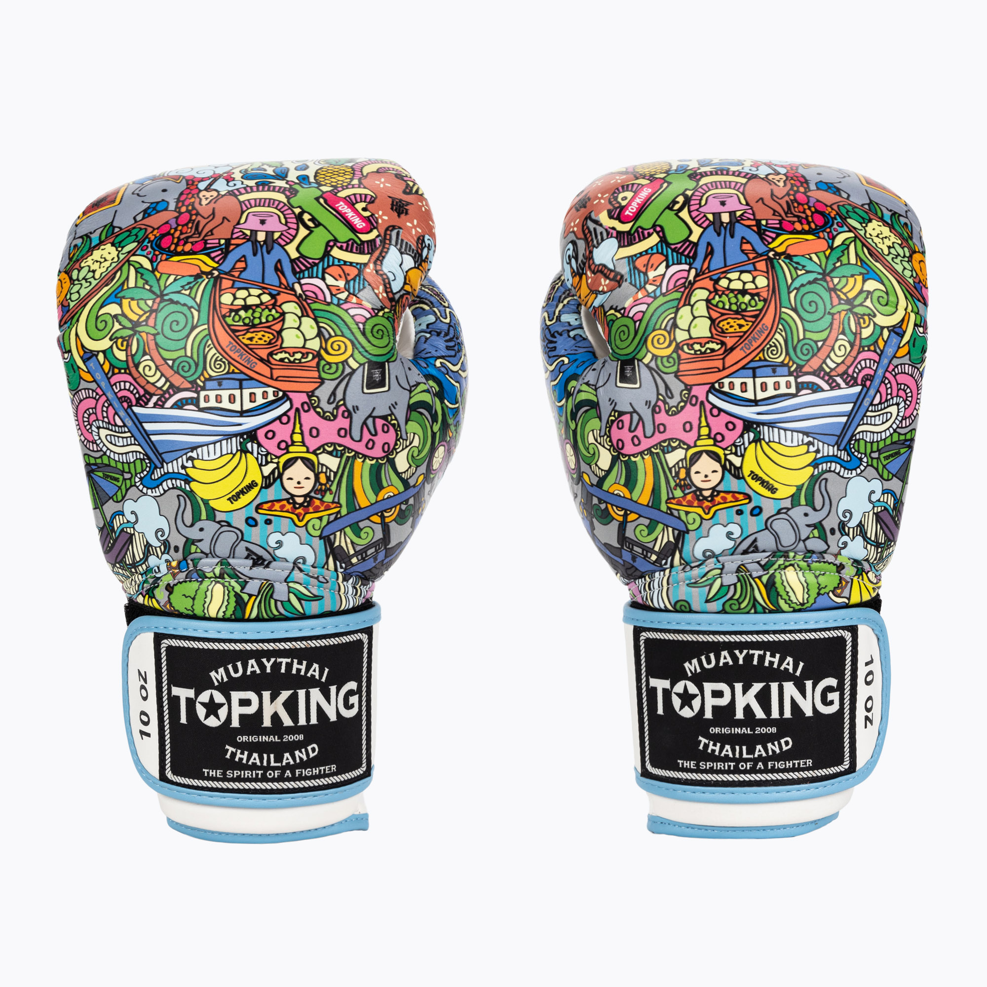 Rękawice bokserskie Top King Boxing Culture white/blue 