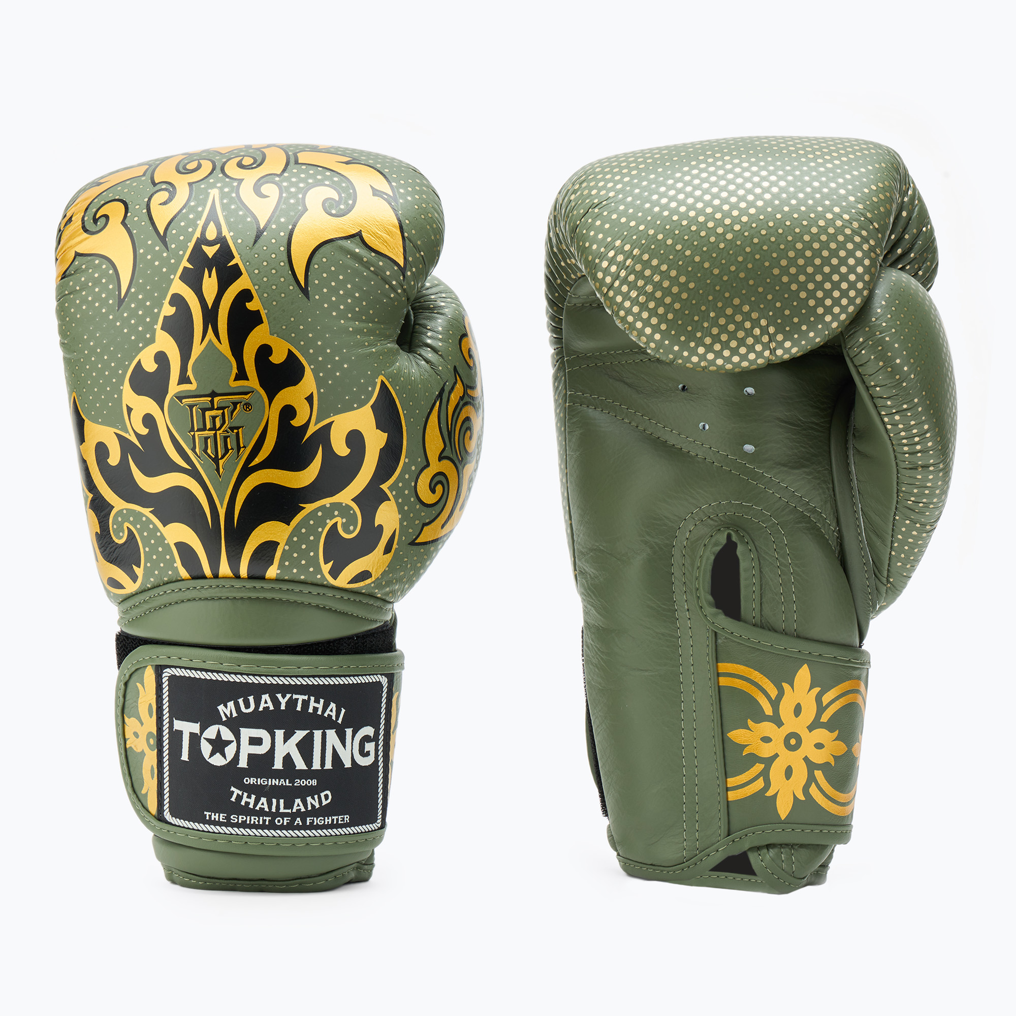 Rękawice bokserskie Top King Boxing Kanok khaki 