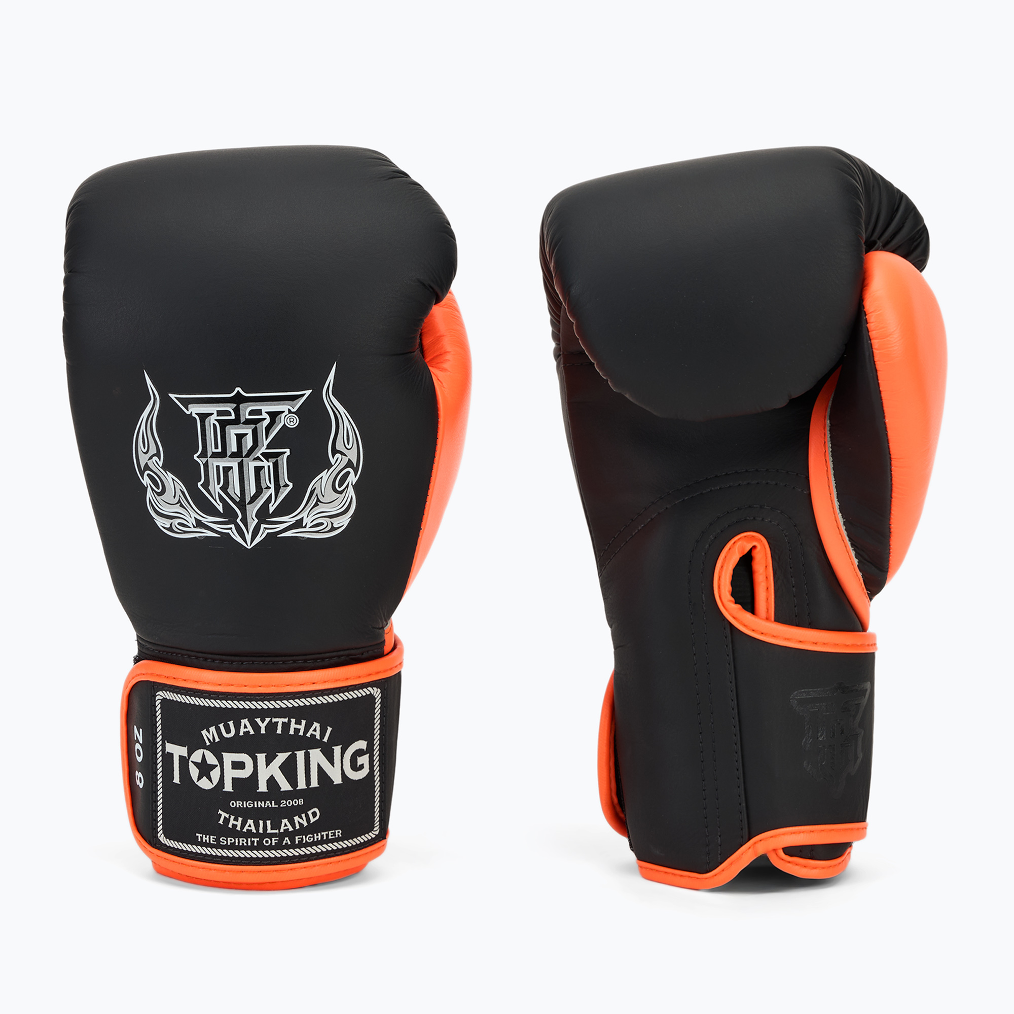 Rękawice bokserskie Top King Reborn Boxing Semi Leather white/orange 