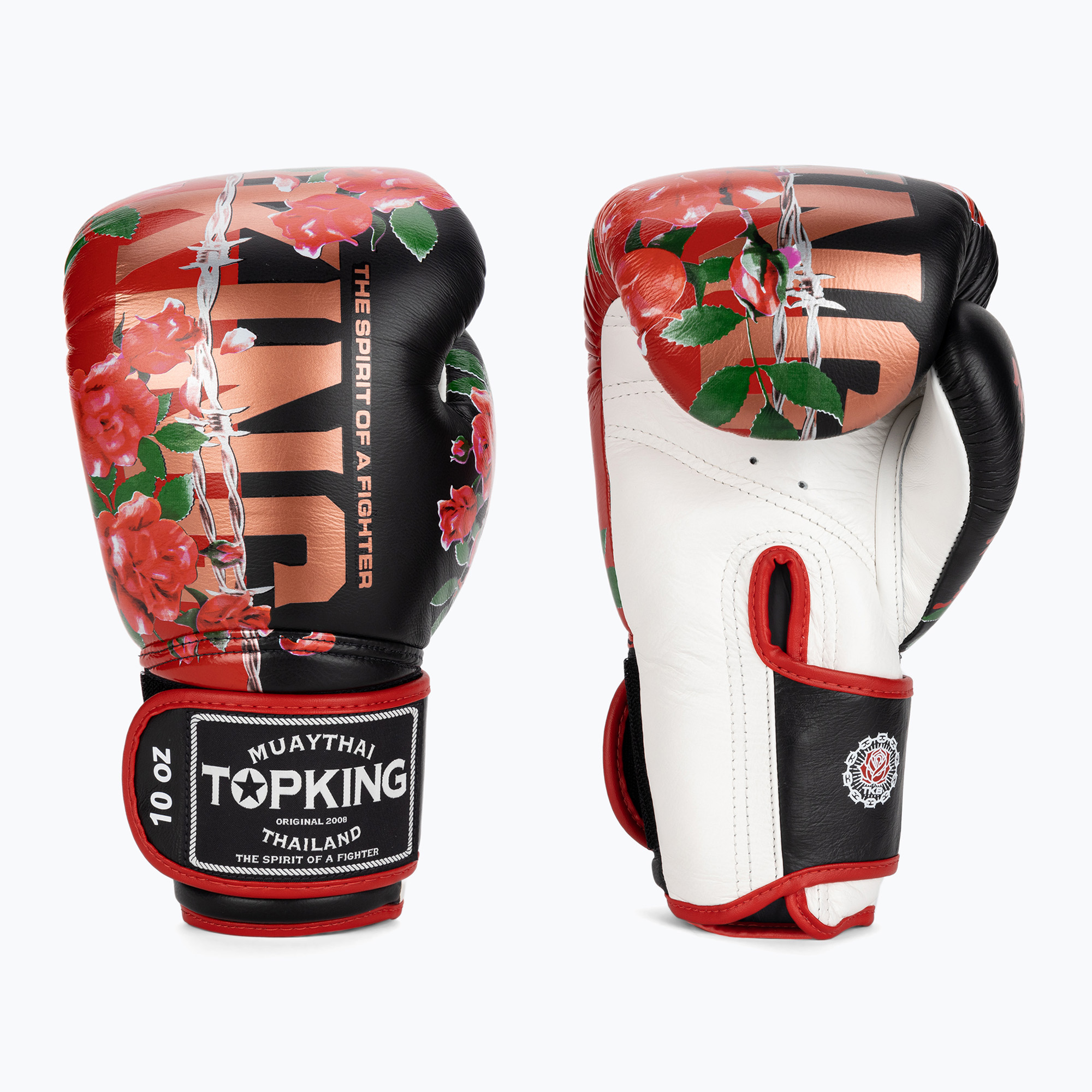 Rękawice bokserskie Top King Boxing Rose white/black 