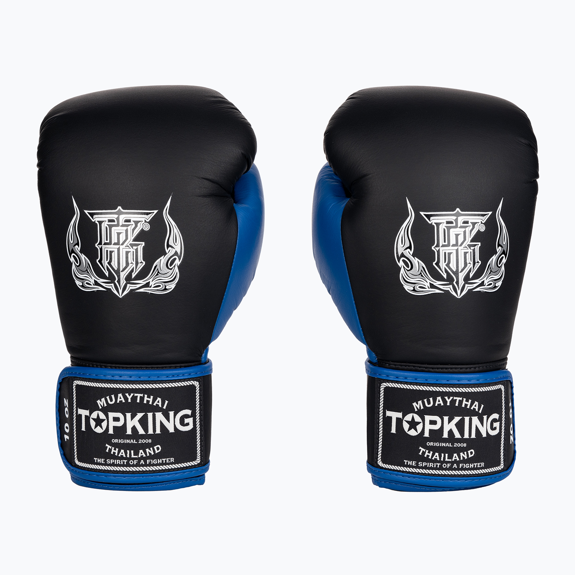 Rękawice bokserskie Top King Reborn Boxing Semi Leather black/blue 