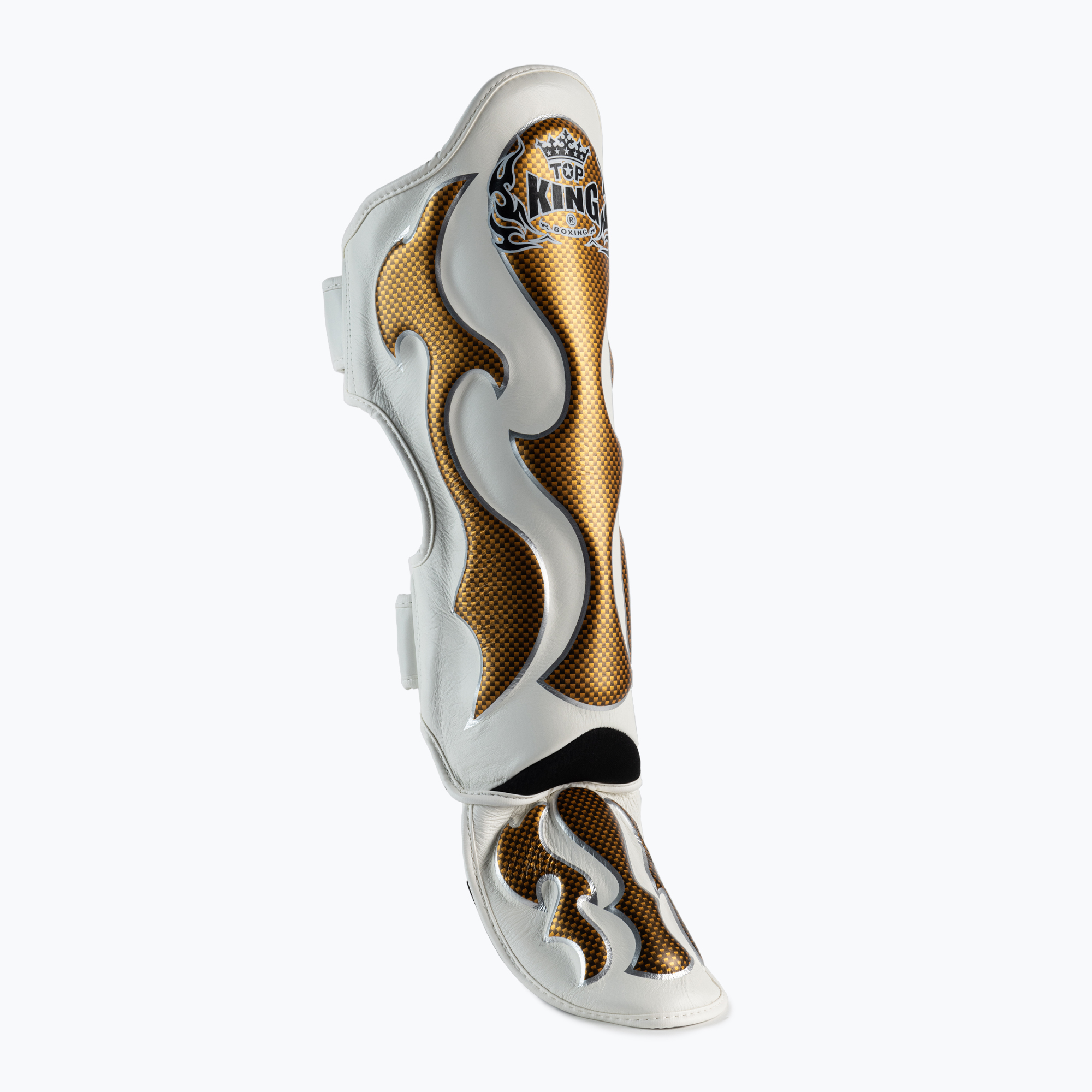Ochraniacze piszczeli i stóp Top King Empower white/gold