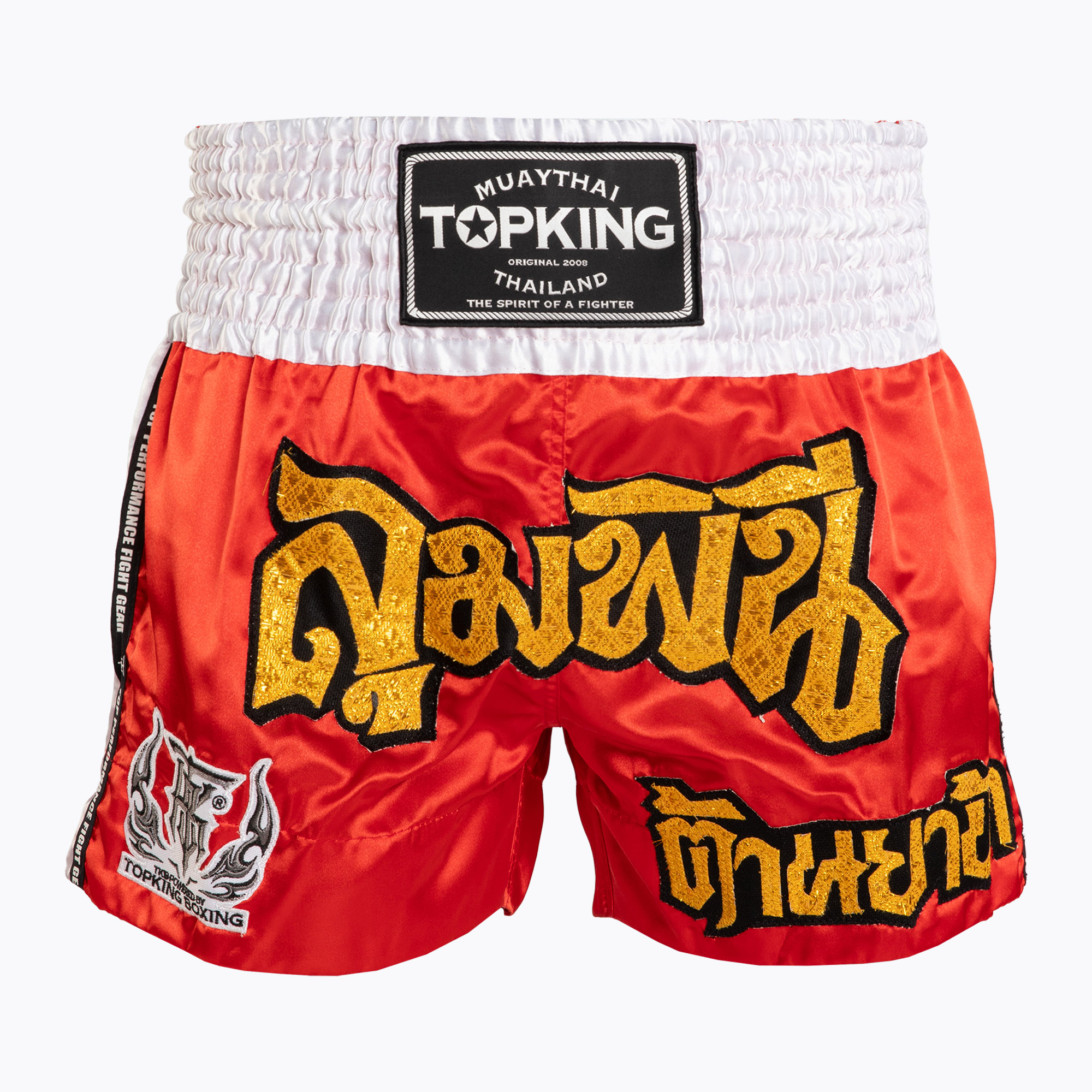 Spodenki treningowe Top King Thai Boxing red/white 