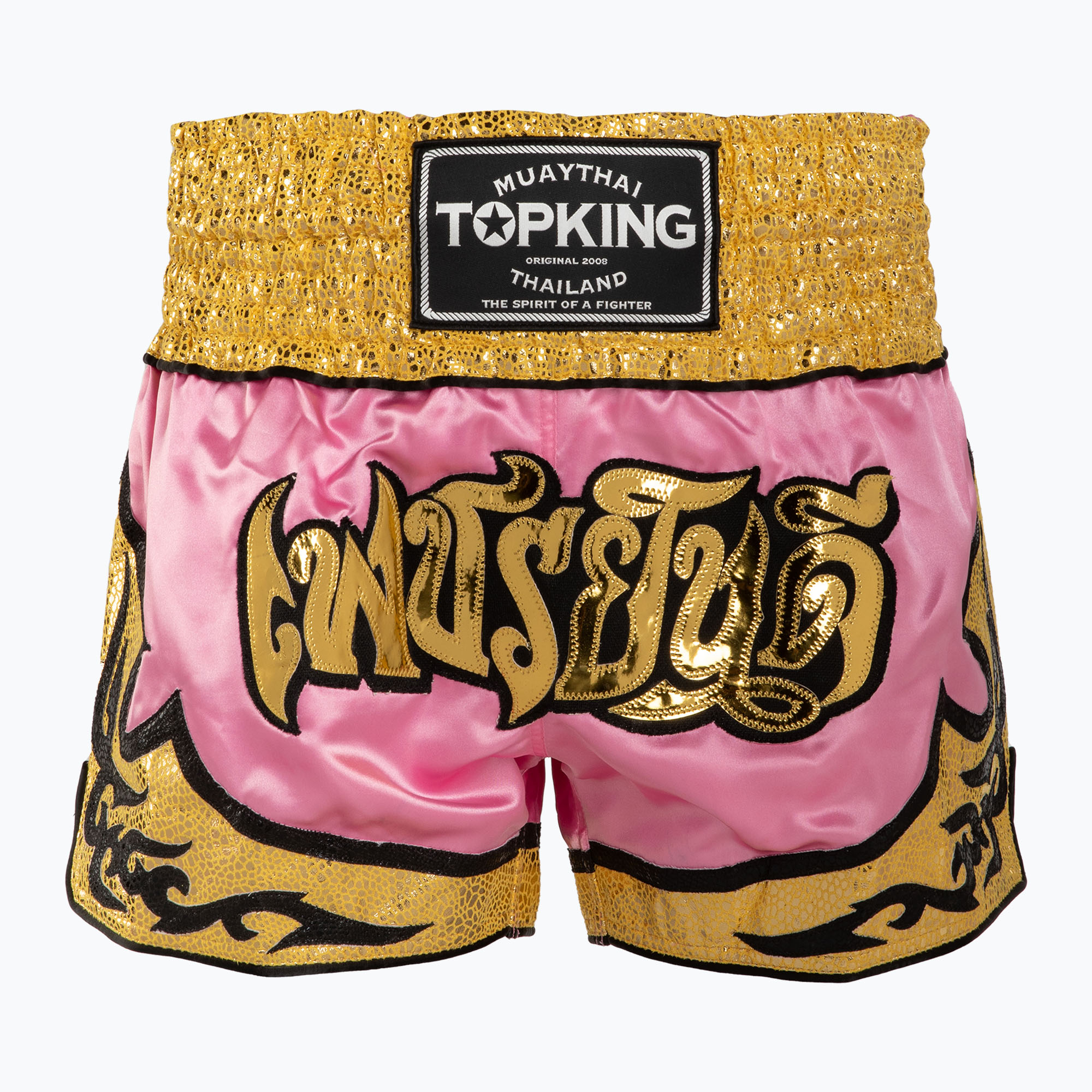 Spodenki treningowe Top King Thai Boxing pink/gold 