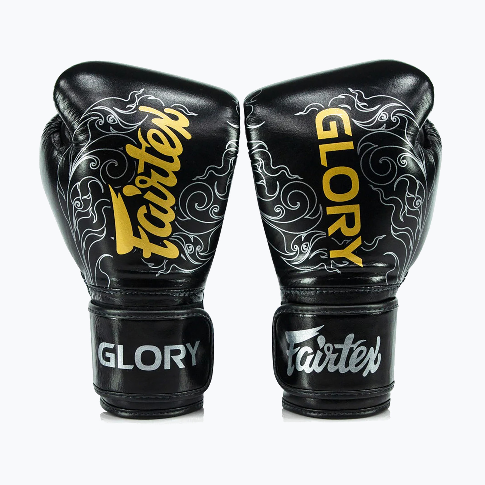 Fairtex Glory Kickboxing Competition Training Boxing Gloves black/silver (16 oz)