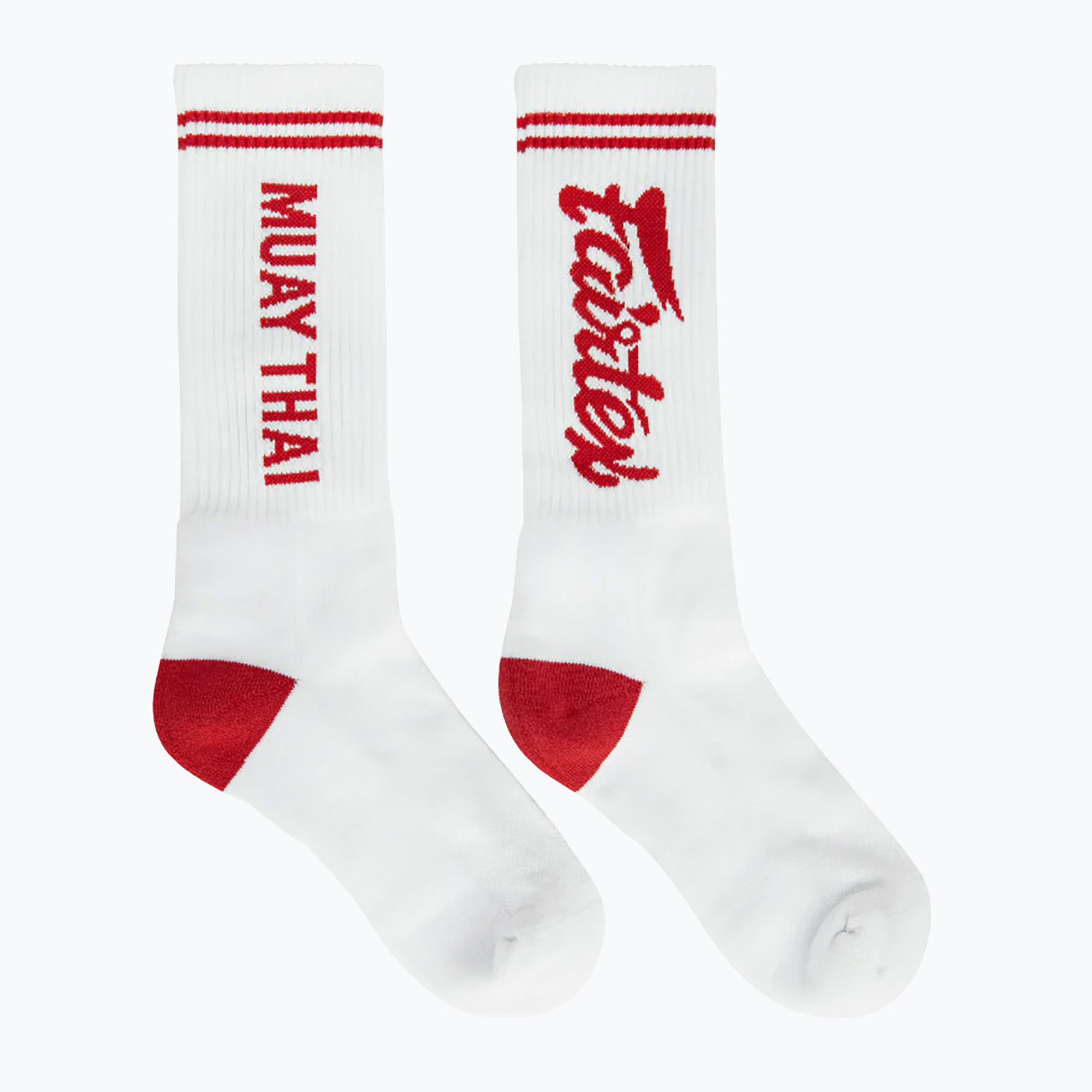Fairtex "Muay Thai" socks white/red (47/48 EU)