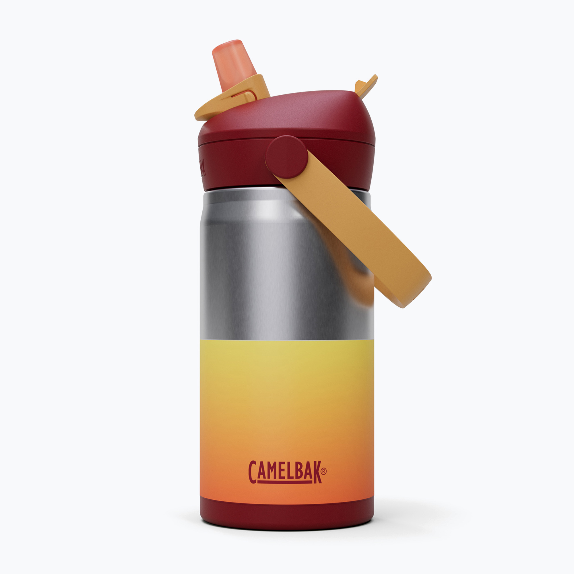 Sticlă termică CamelBak Thrive Flip Straw Kids Insulated SST 350 ml orange sunset